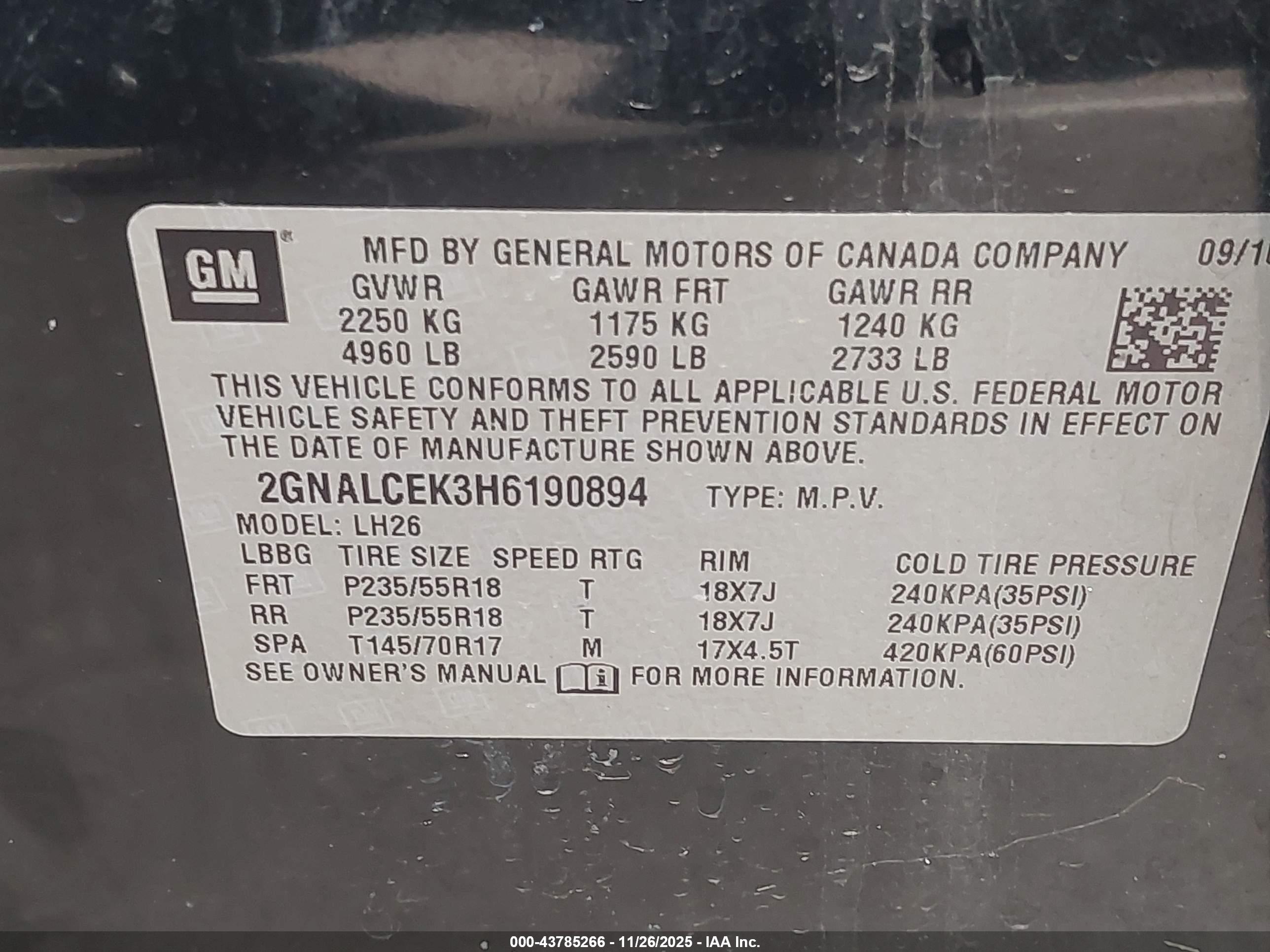 CHEVROLET EQUINOX image 9