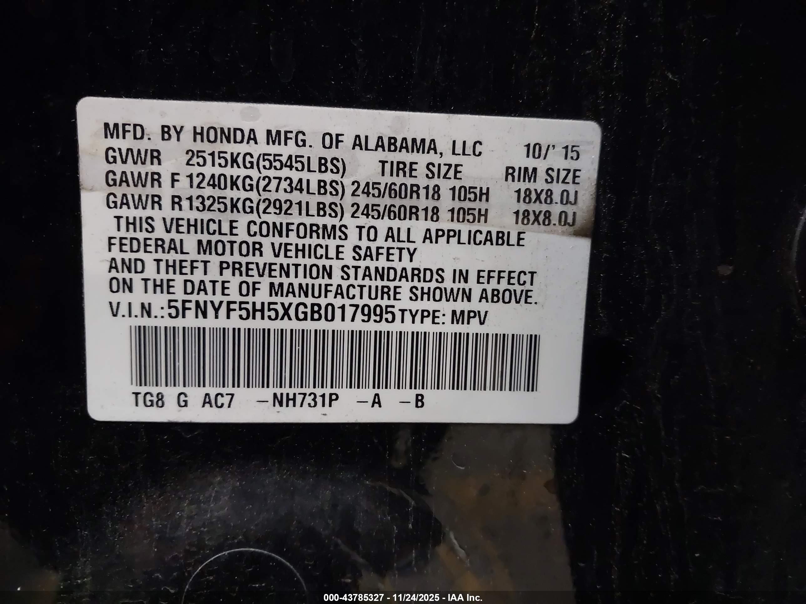 HONDA PILOT image 9