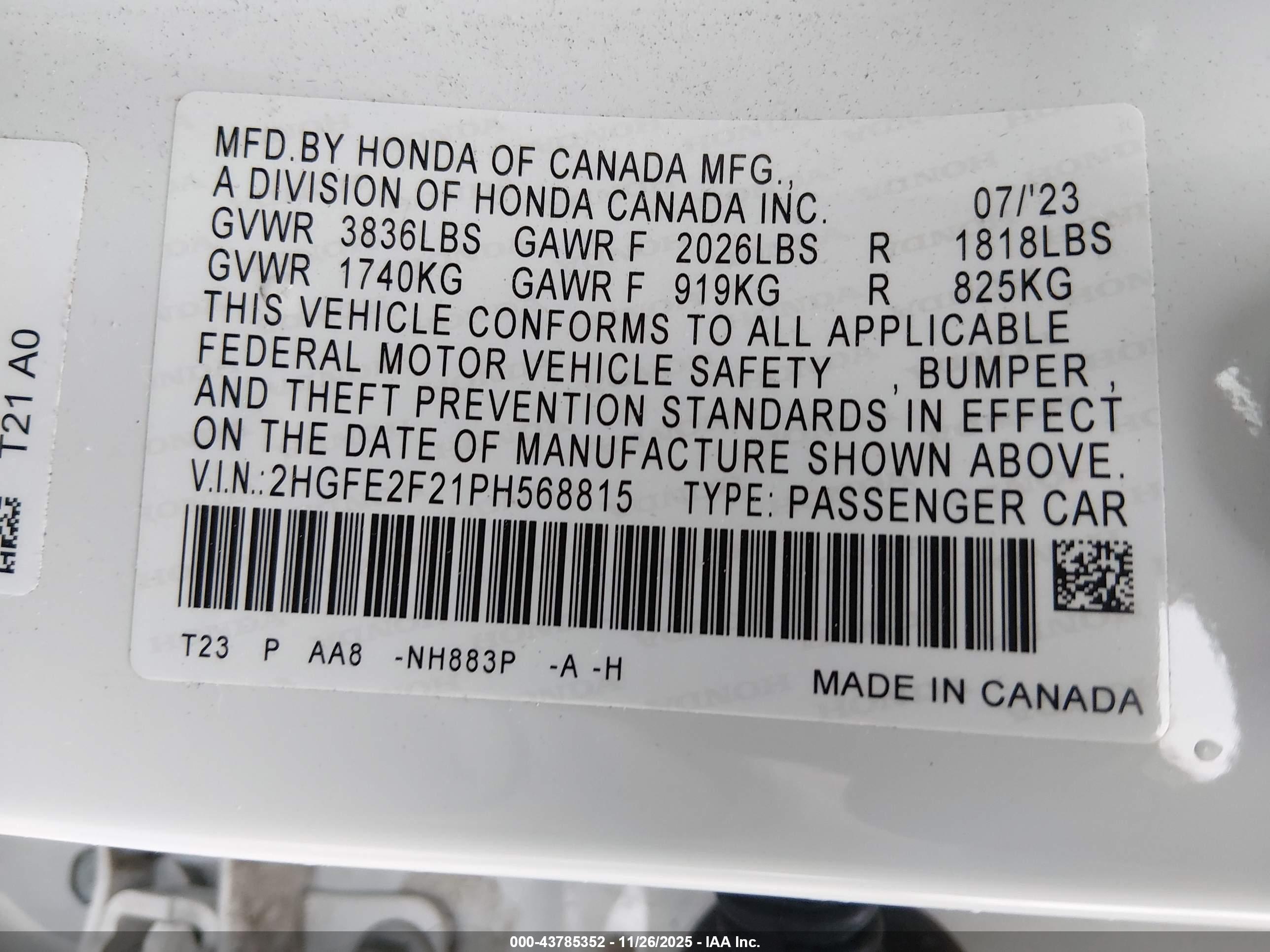 HONDA CIVIC image 9