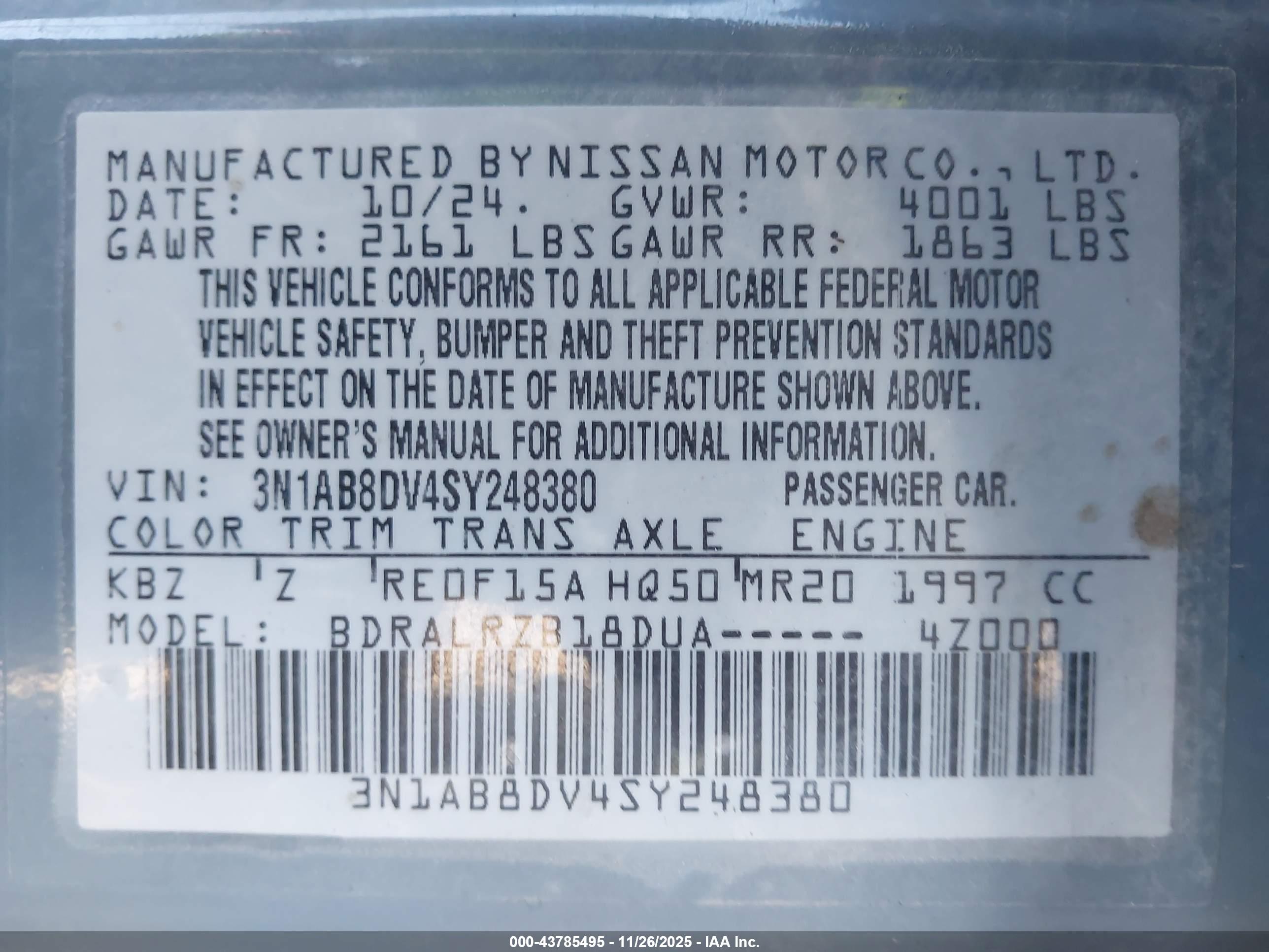 NISSAN SENTRA image 9