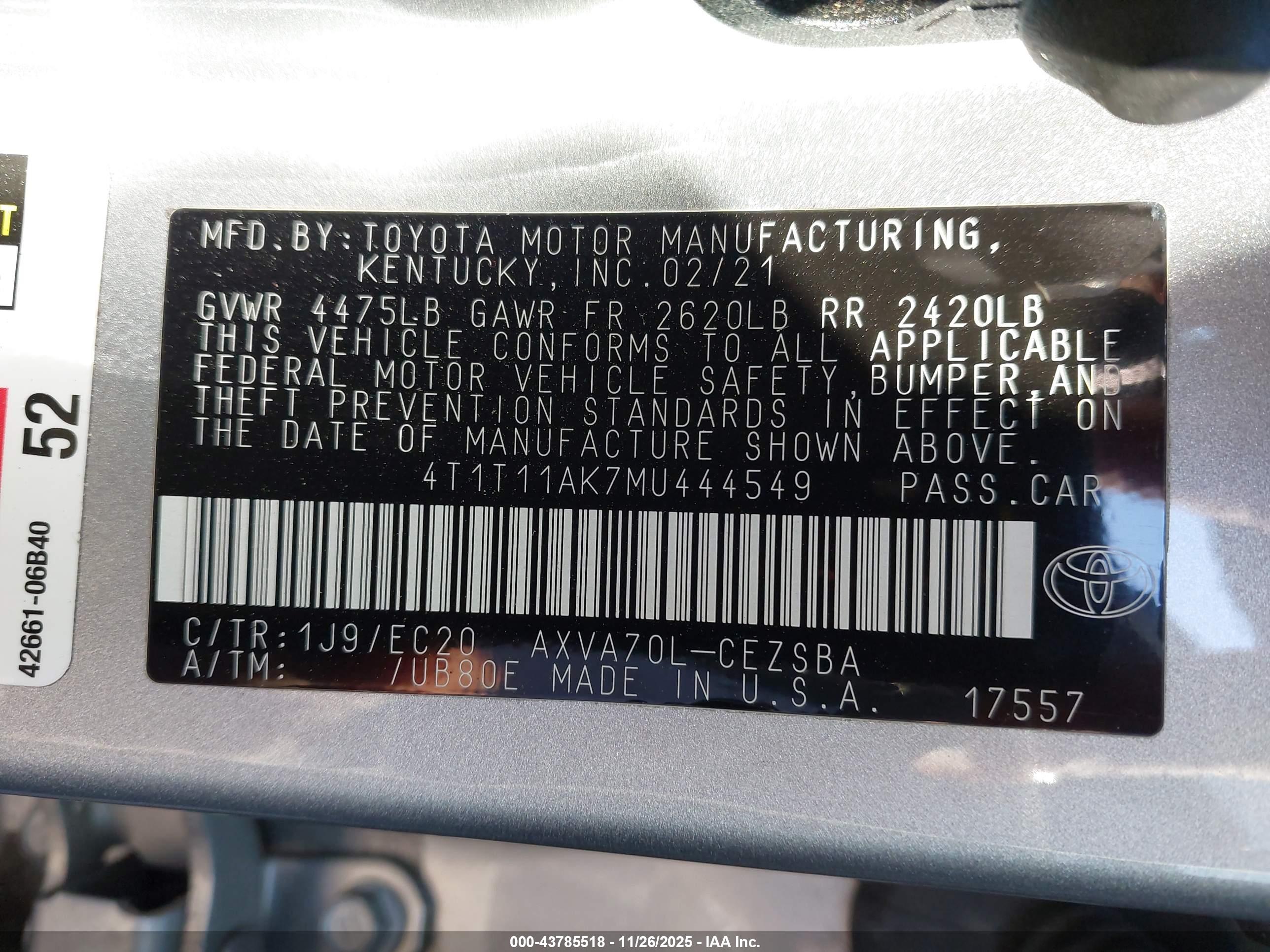 TOYOTA CAMRY image 9