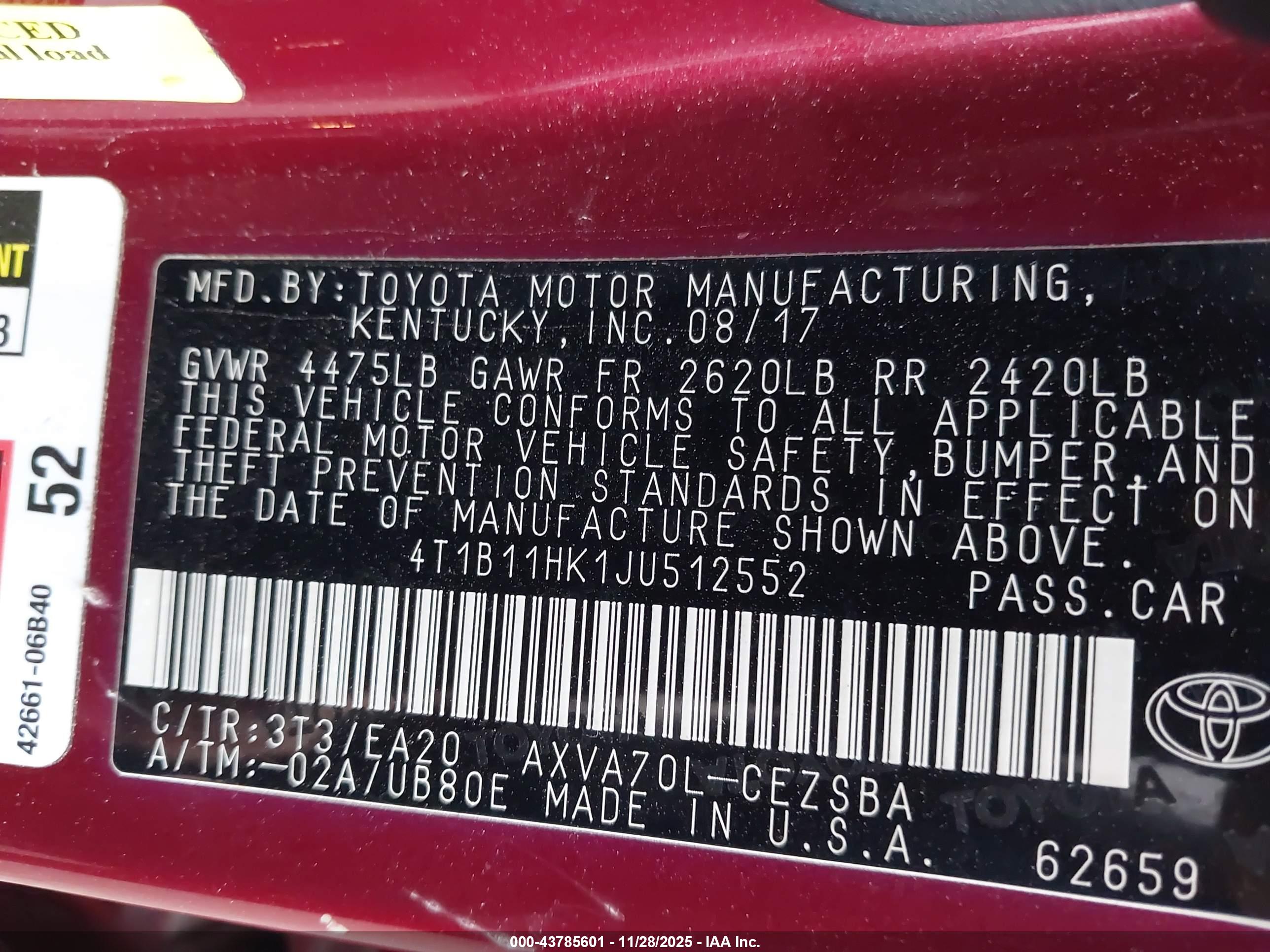 TOYOTA CAMRY image 9