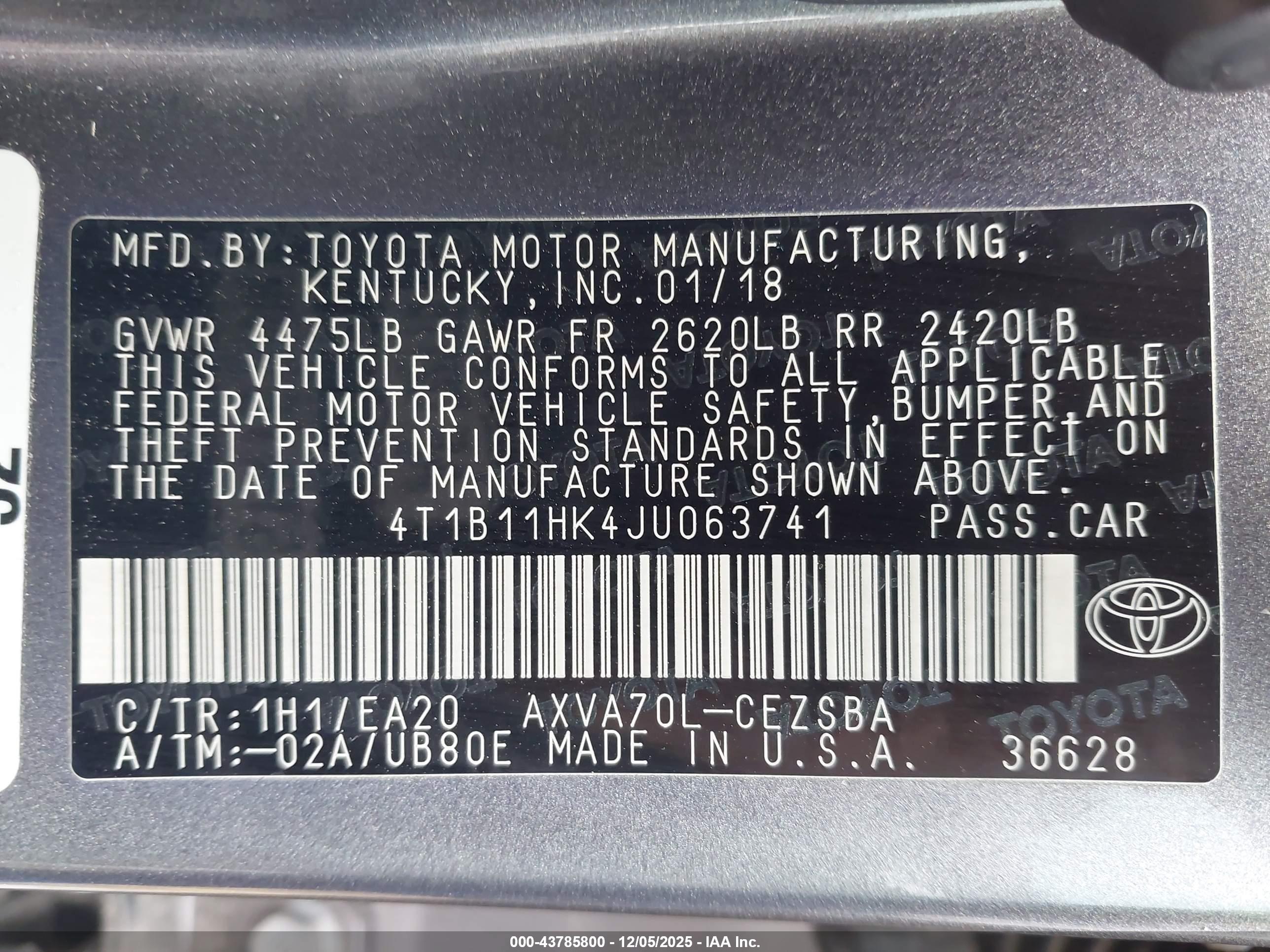 TOYOTA CAMRY image 9