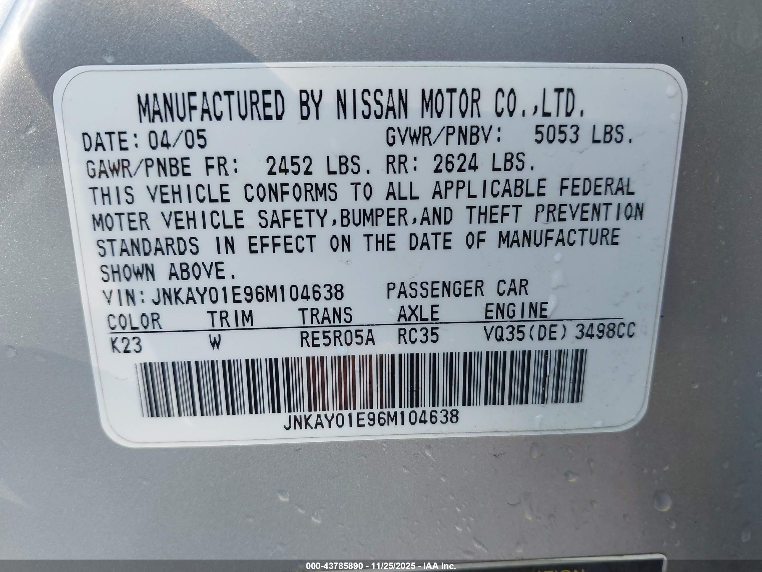 INFINITI M35 image 9