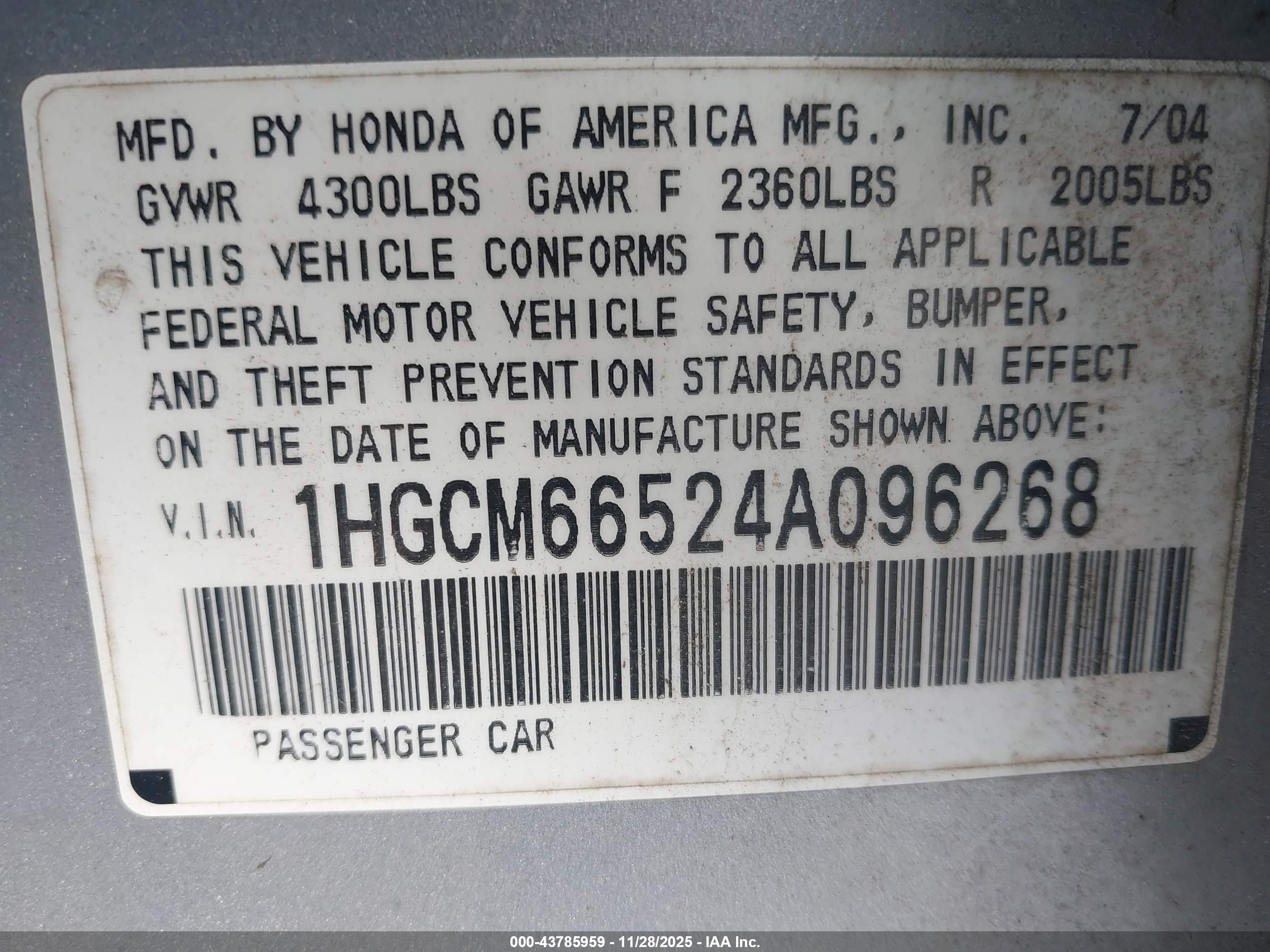 HONDA ACCORD image 9