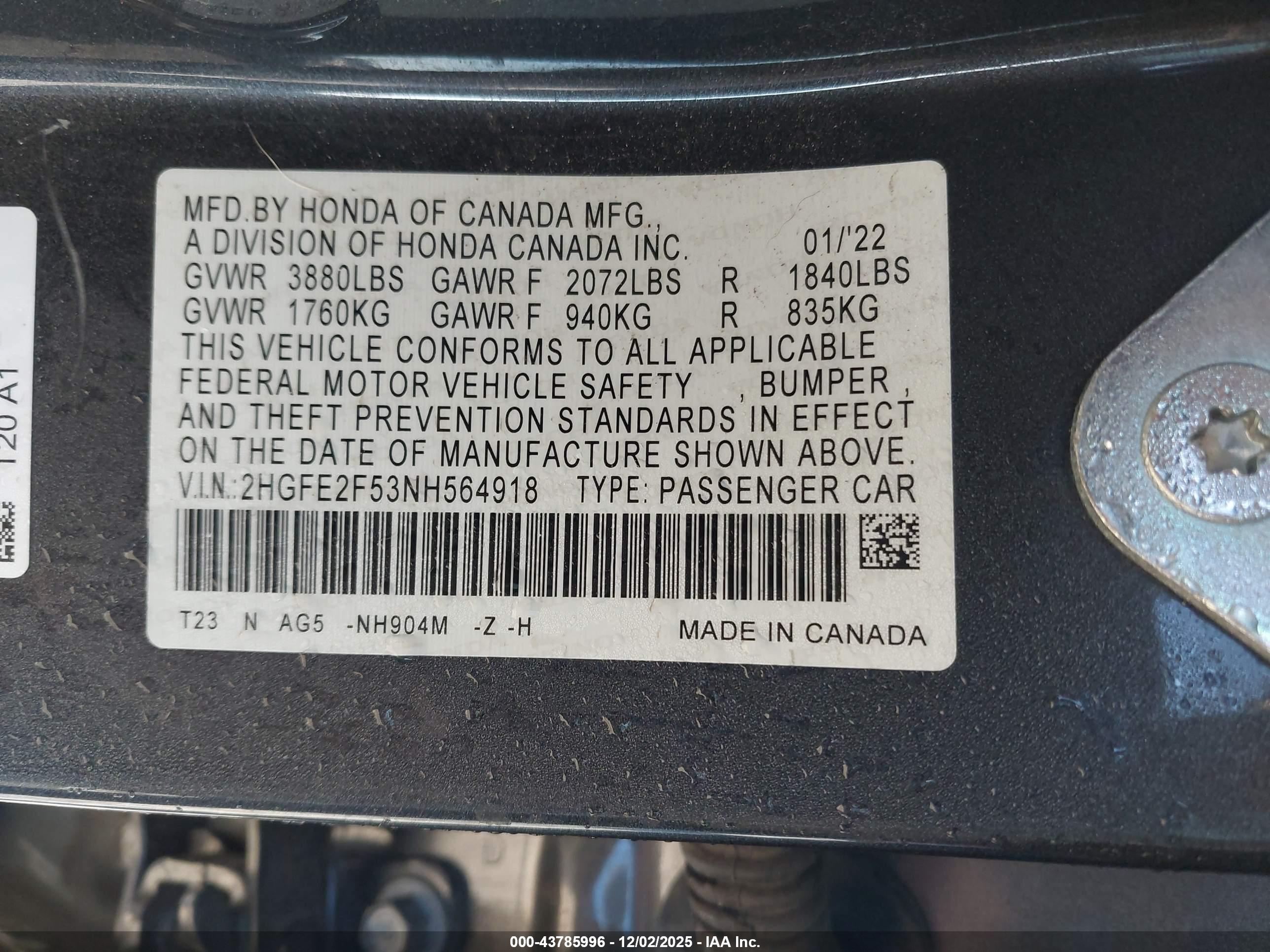 HONDA CIVIC image 9
