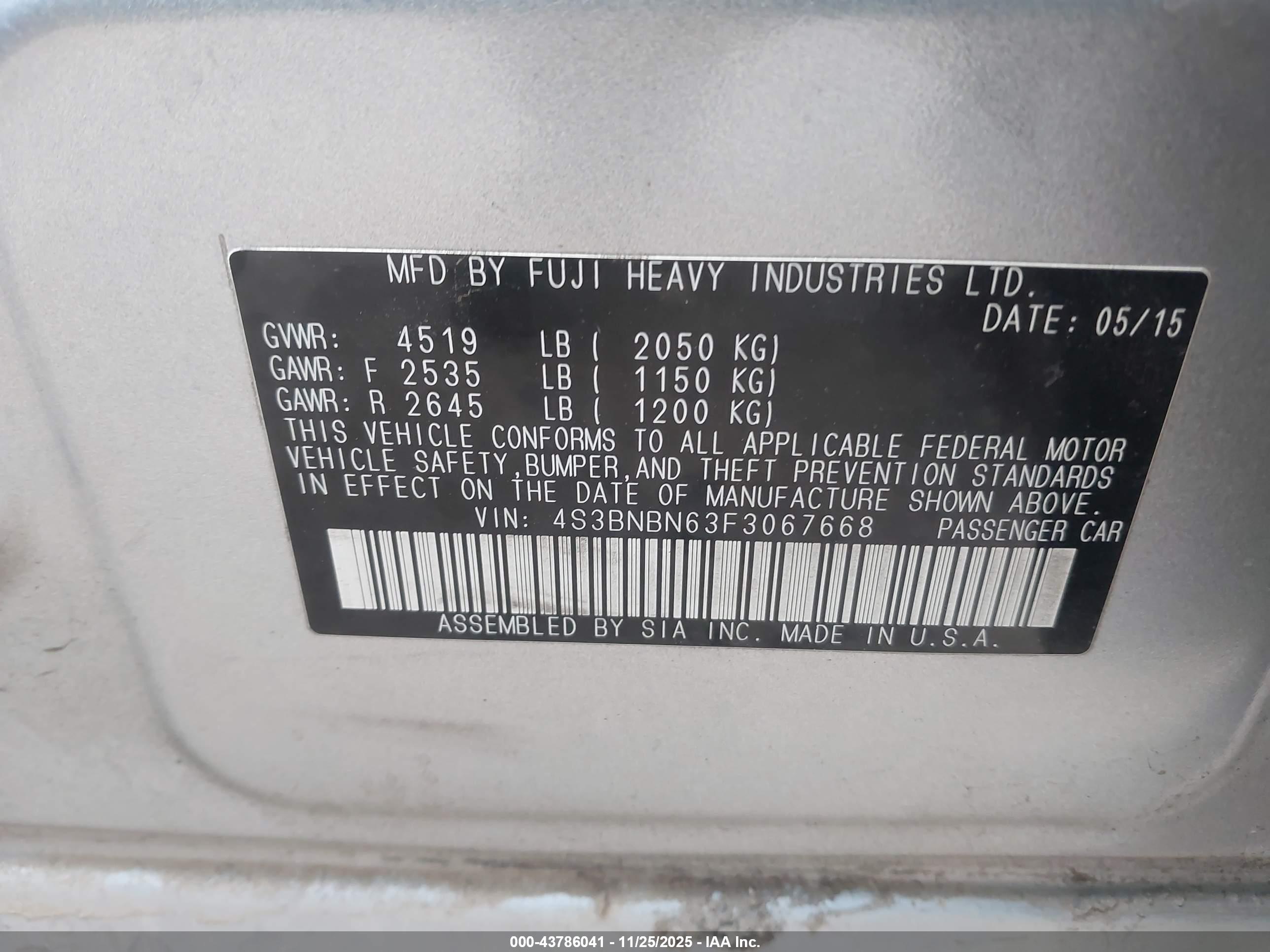 SUBARU LEGACY image 9