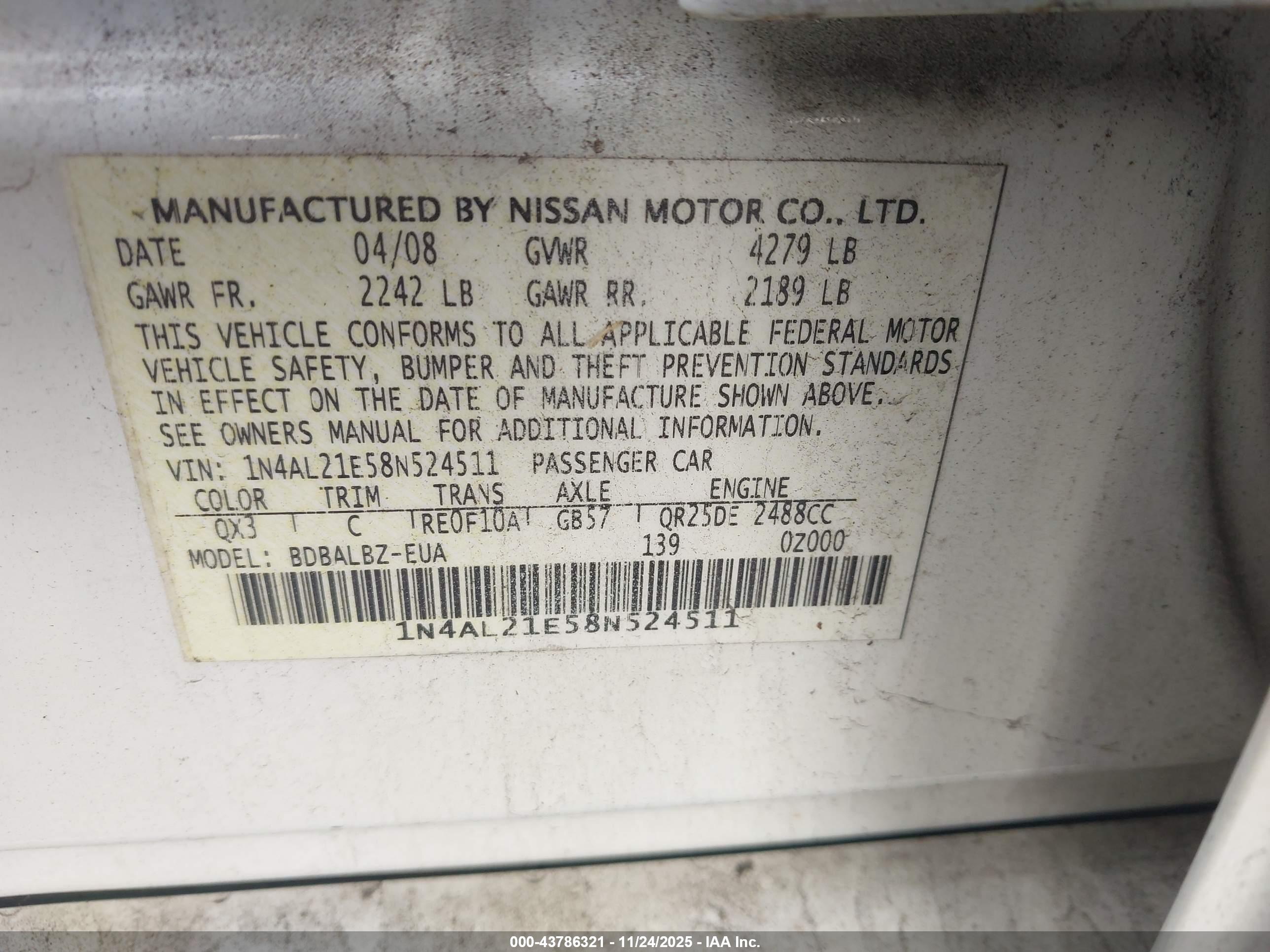 NISSAN ALTIMA image 9