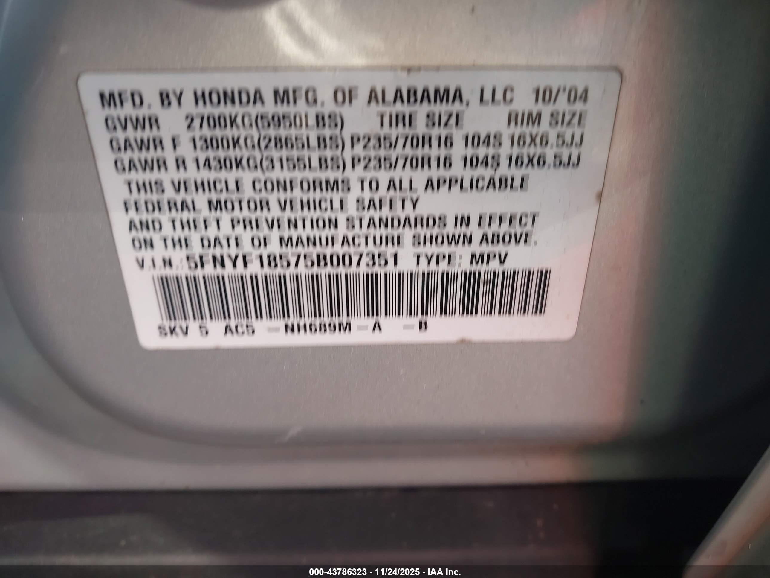 HONDA PILOT image 9