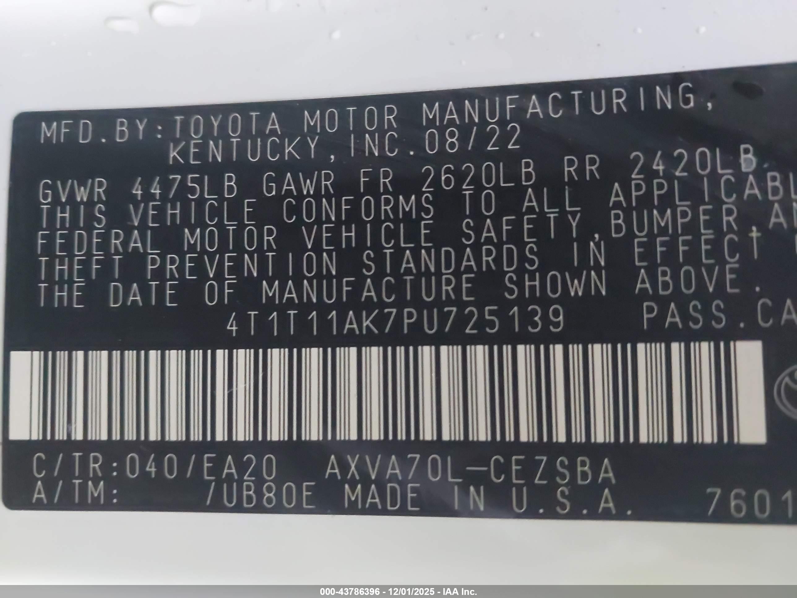TOYOTA CAMRY image 9