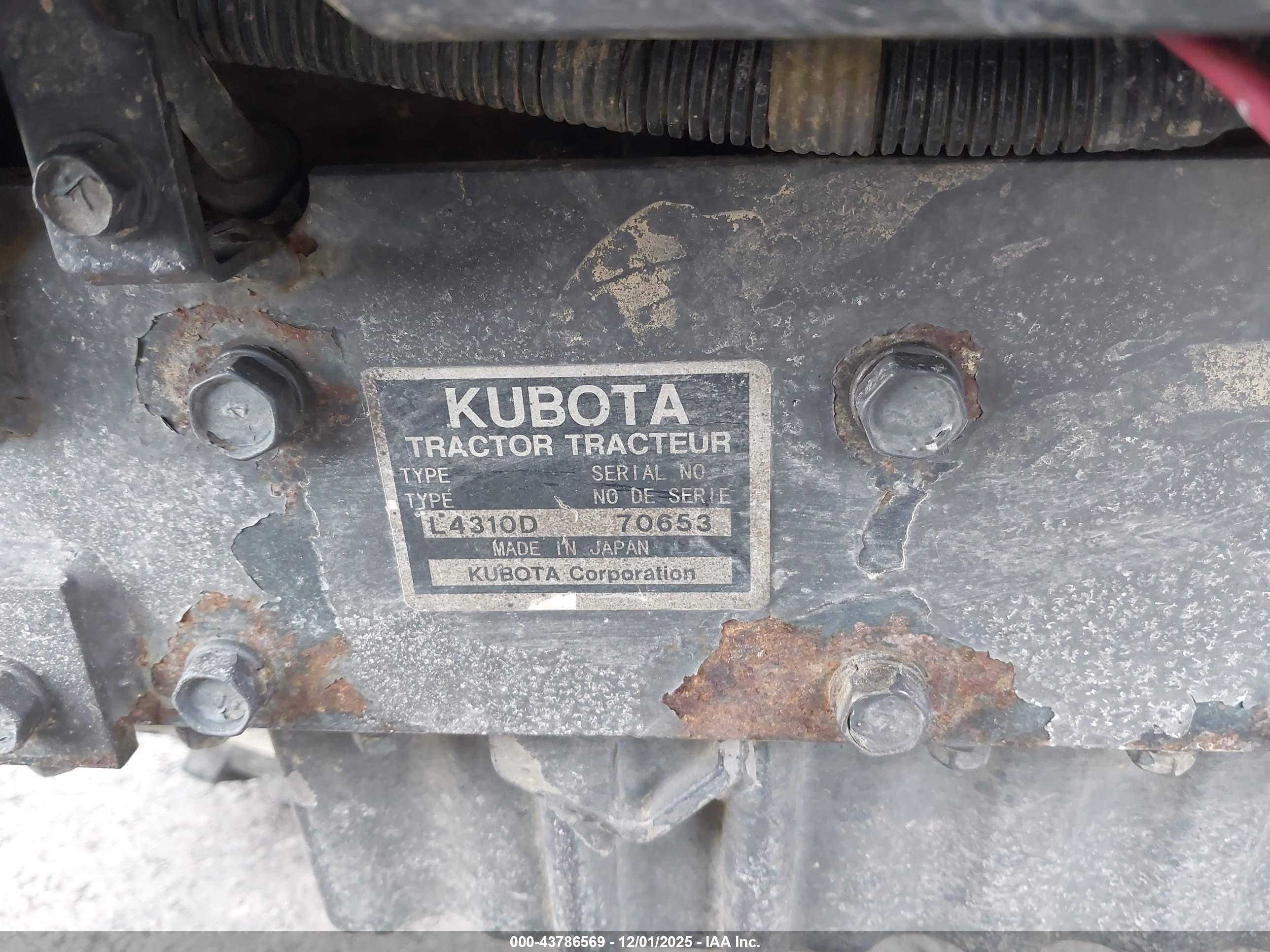KUBOTA L4310 image 9
