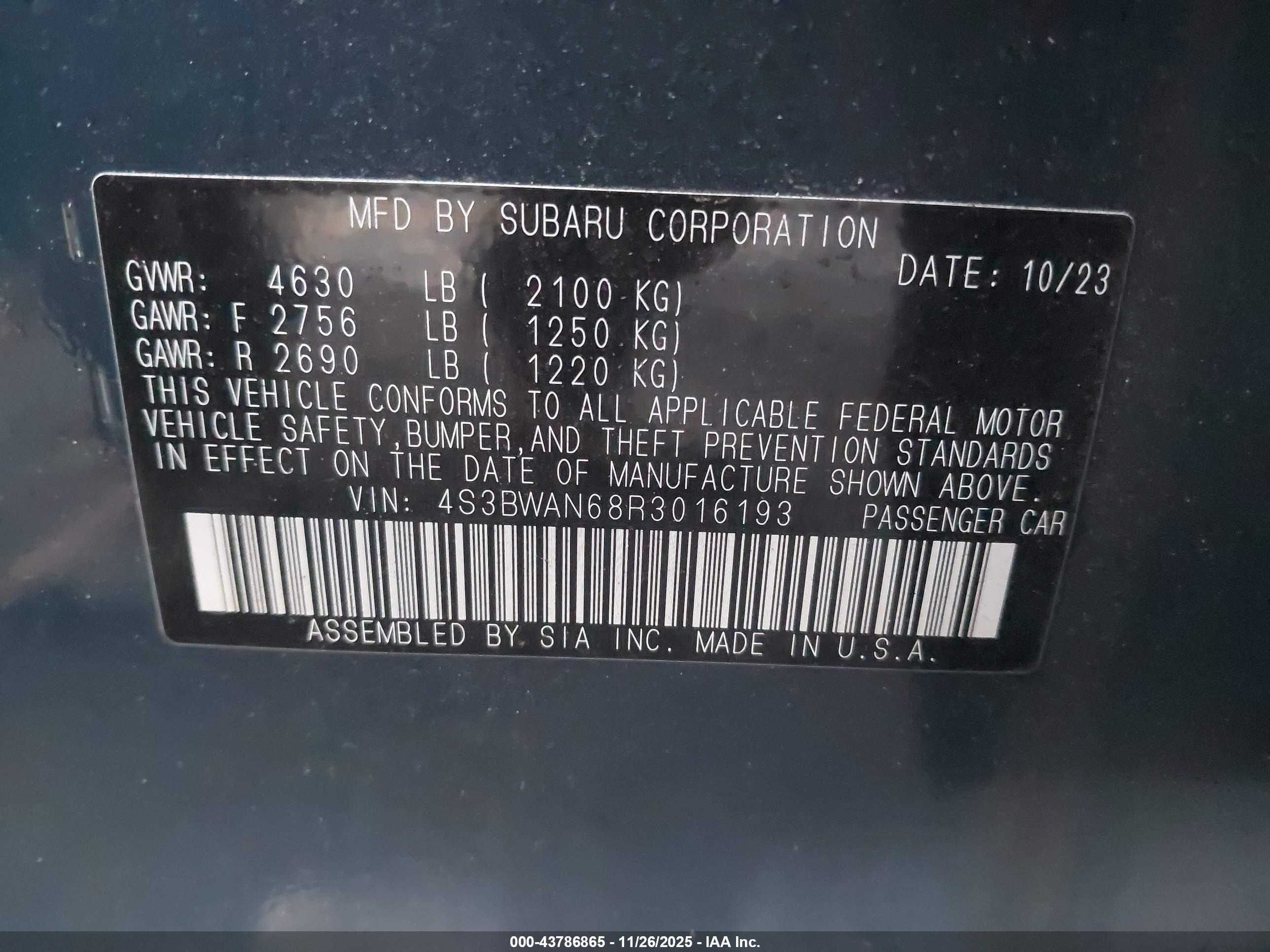 SUBARU LEGACY image 9