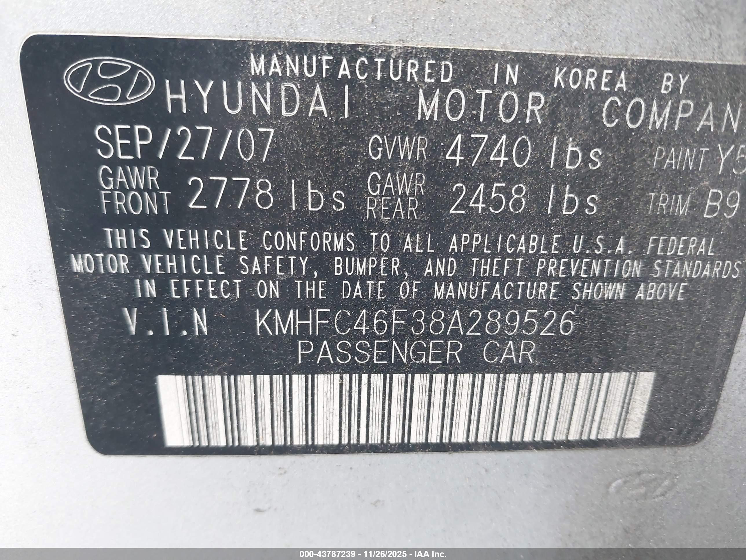 HYUNDAI AZERA image 9