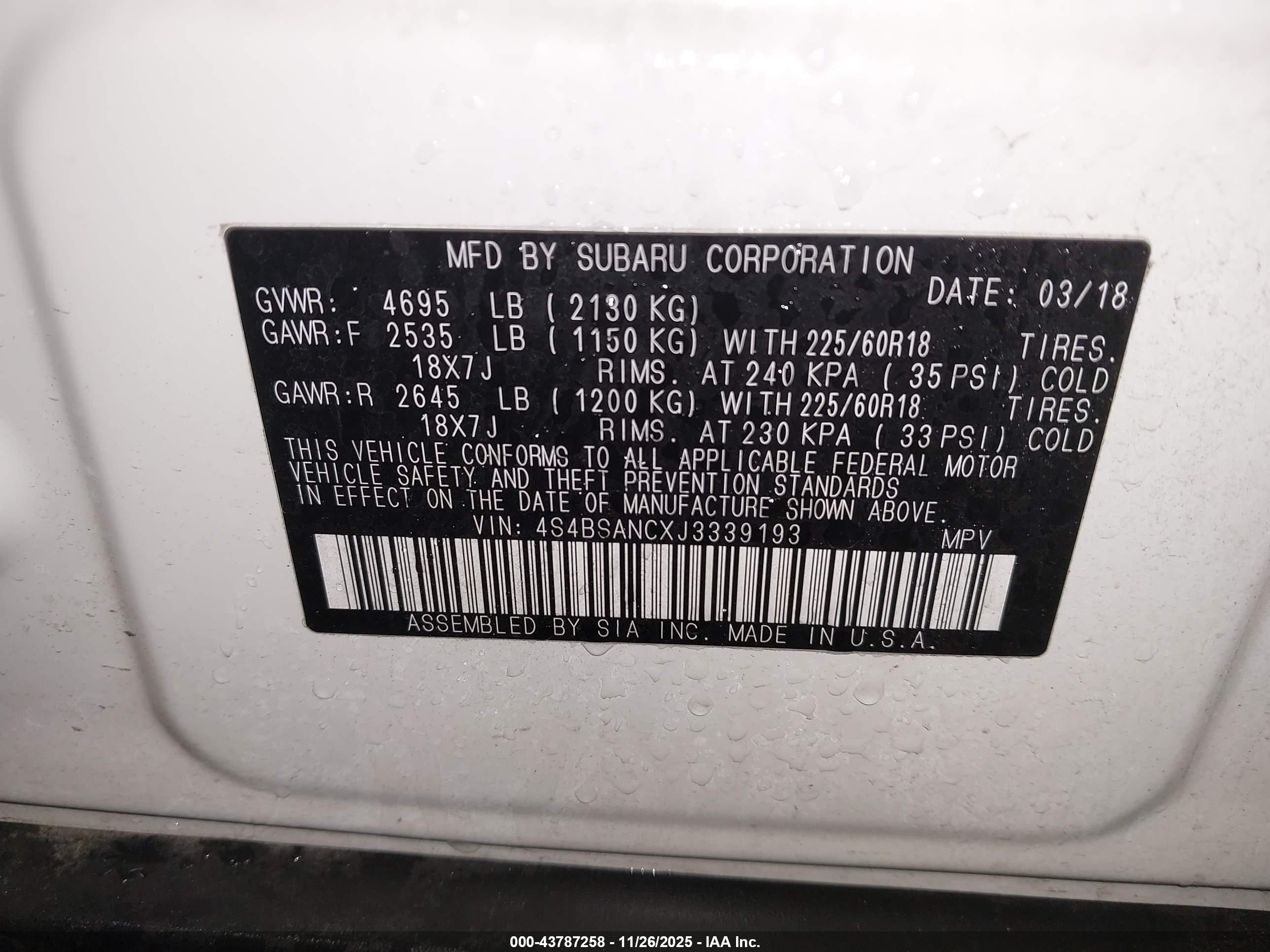 SUBARU OUTBACK image 9