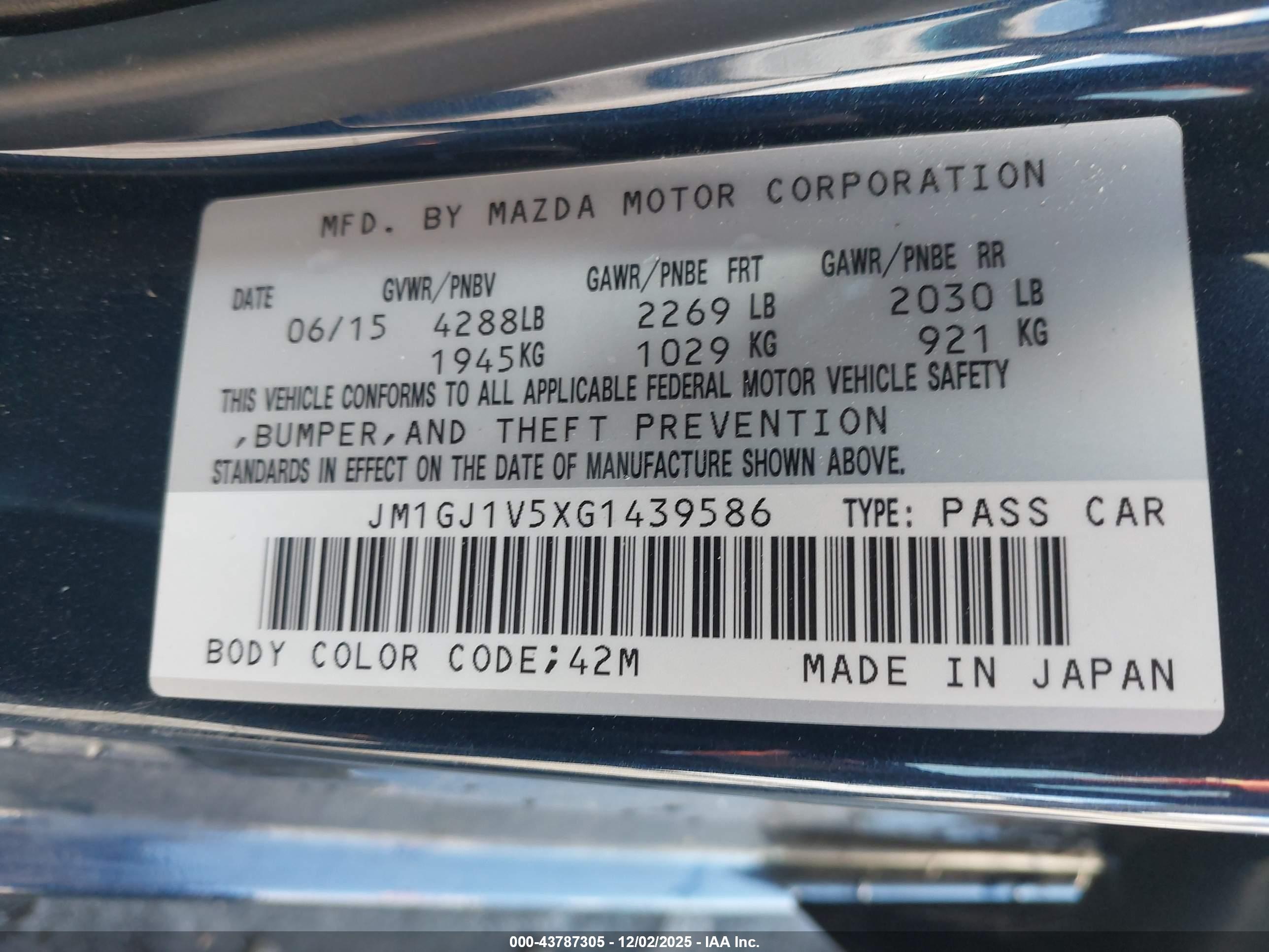 MAZDA MAZDA6 image 9