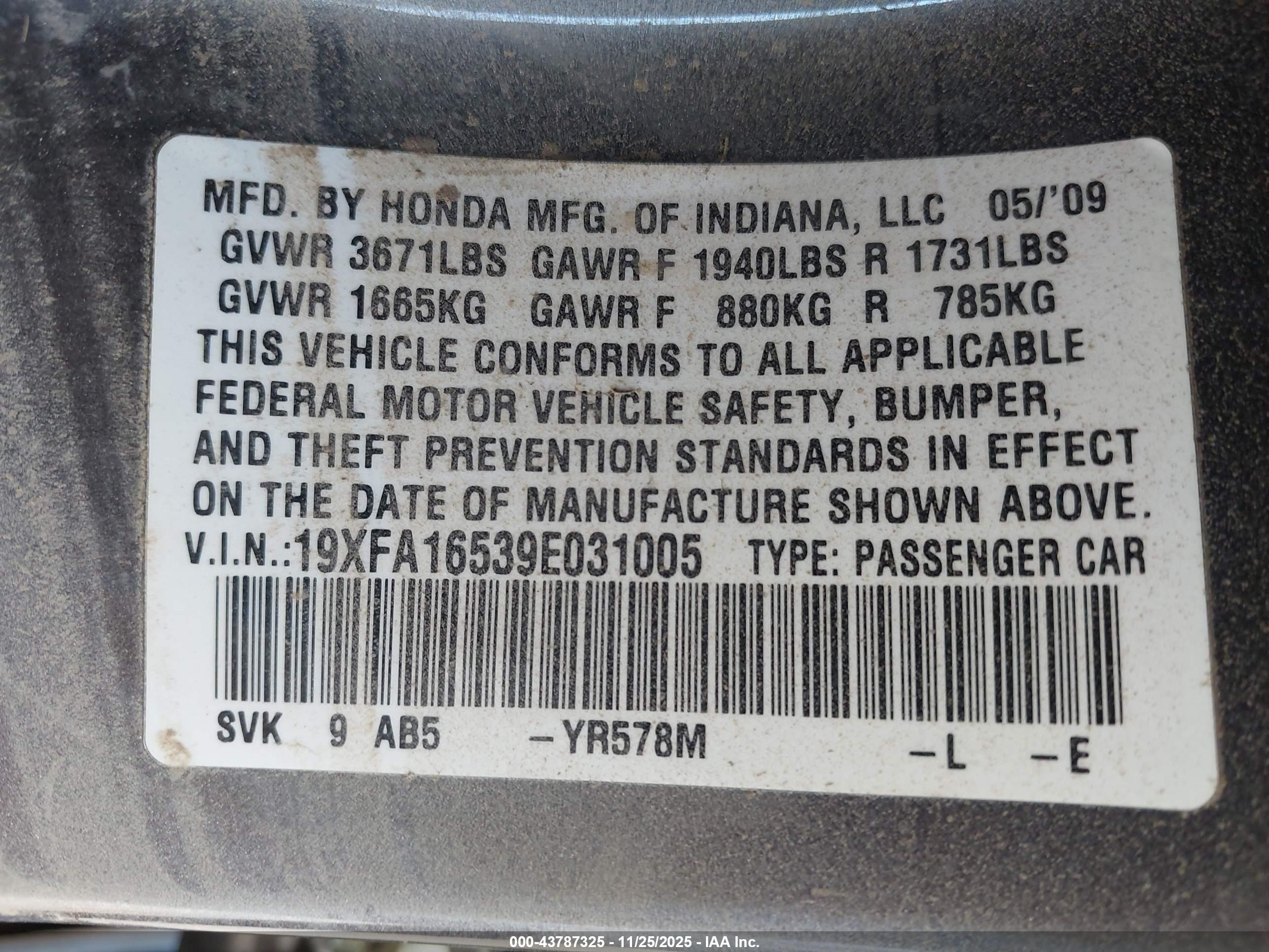 HONDA CIVIC image 9