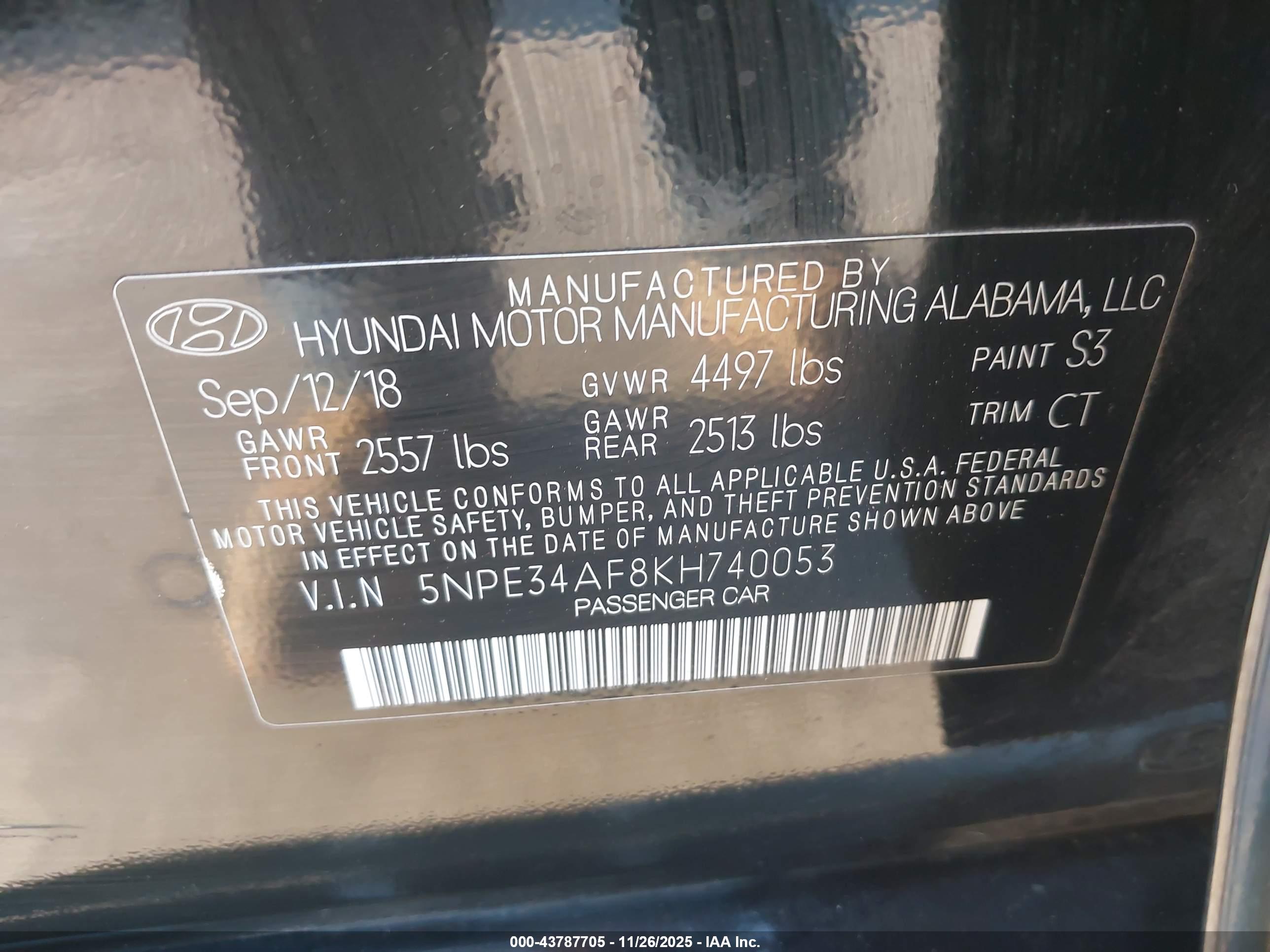 HYUNDAI SONATA image 9
