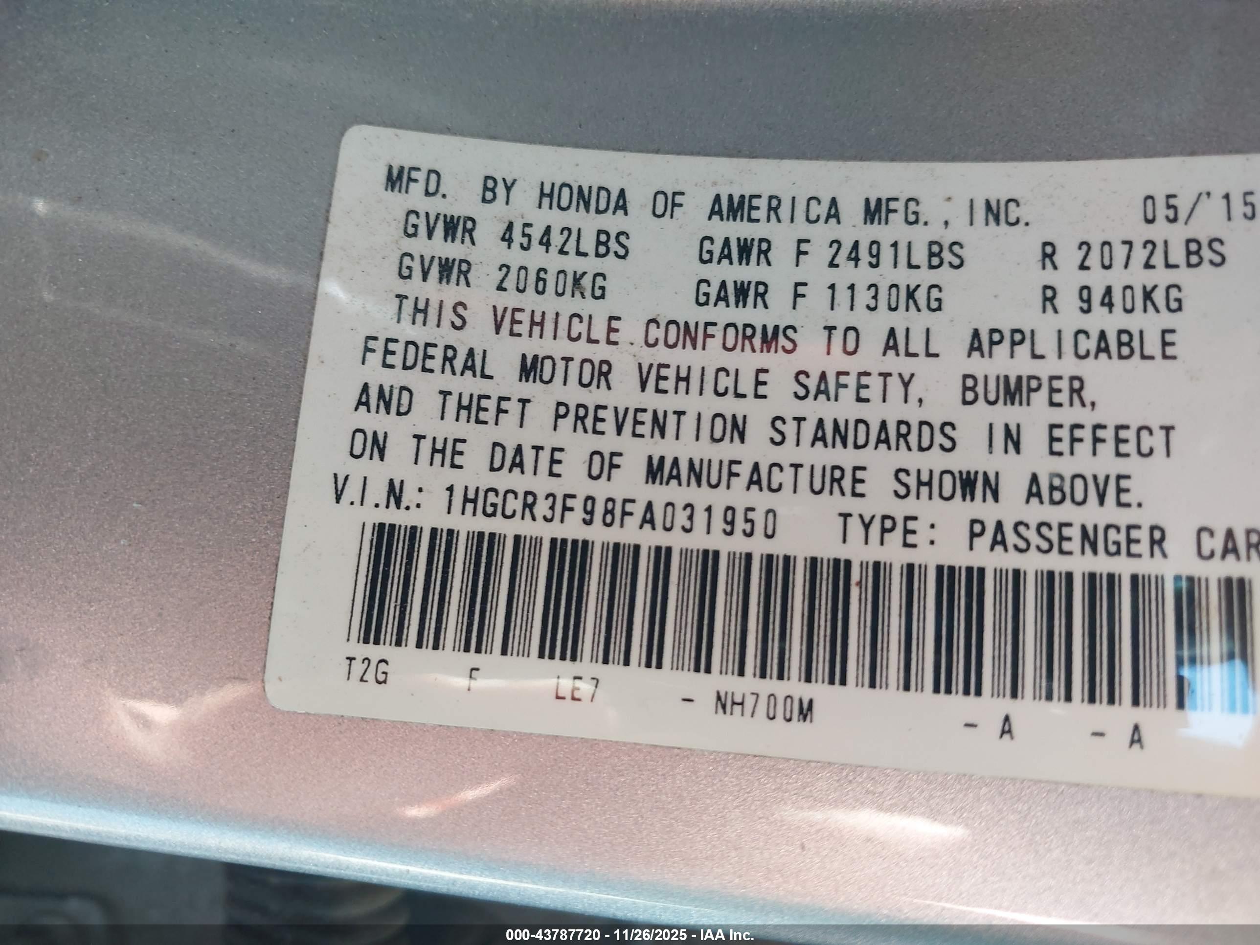 HONDA ACCORD image 9