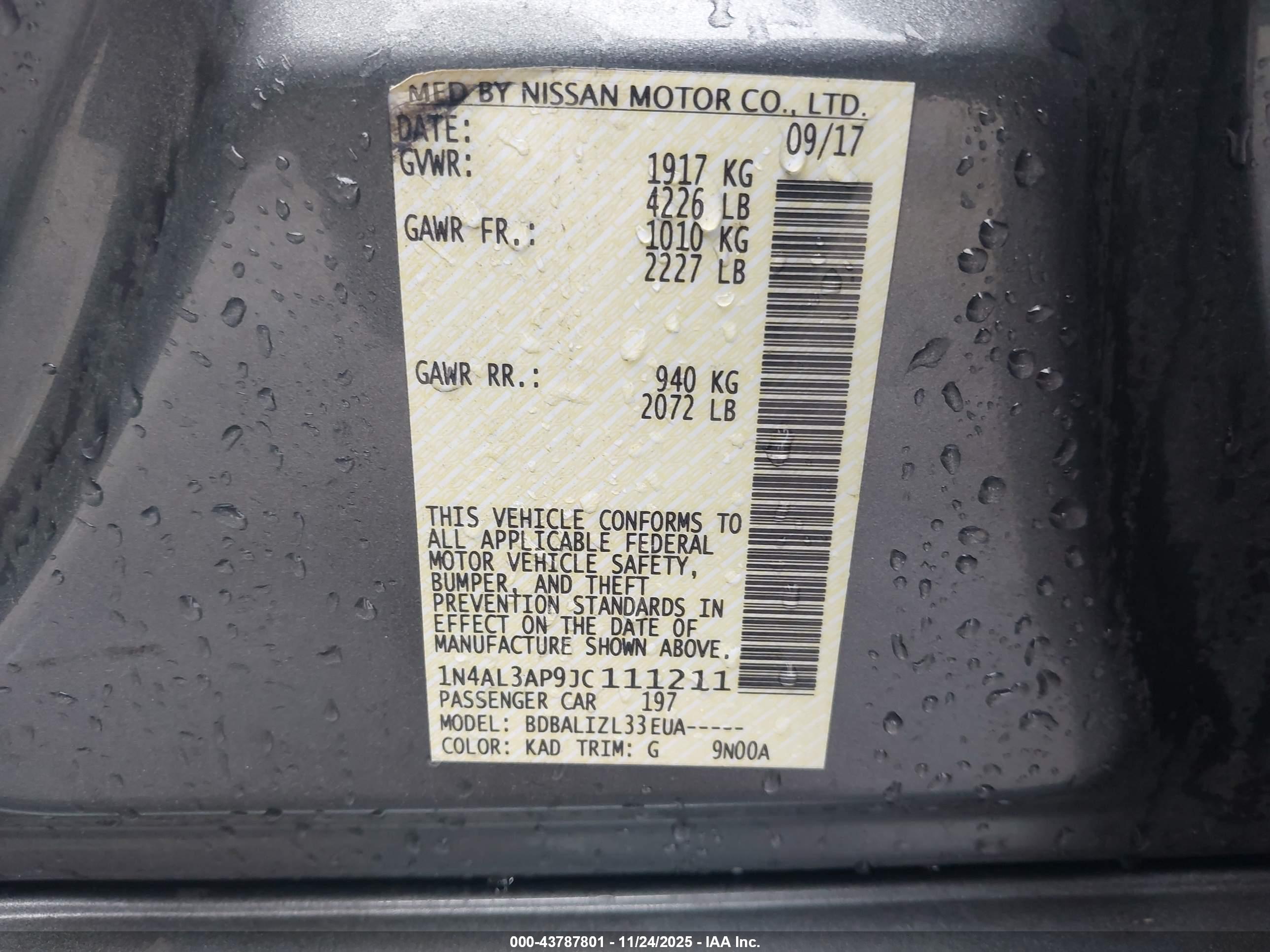 NISSAN ALTIMA image 9