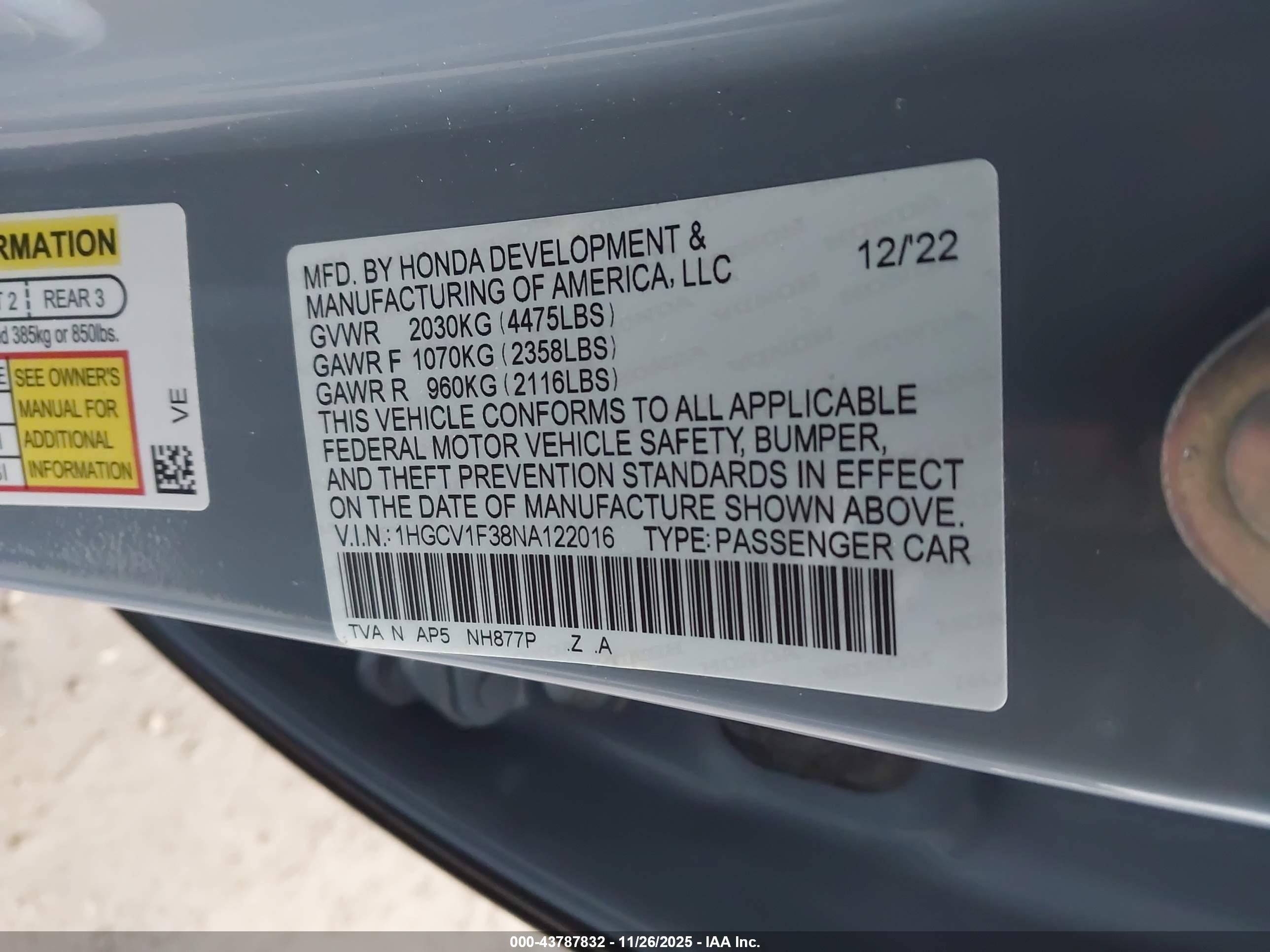 HONDA ACCORD image 9