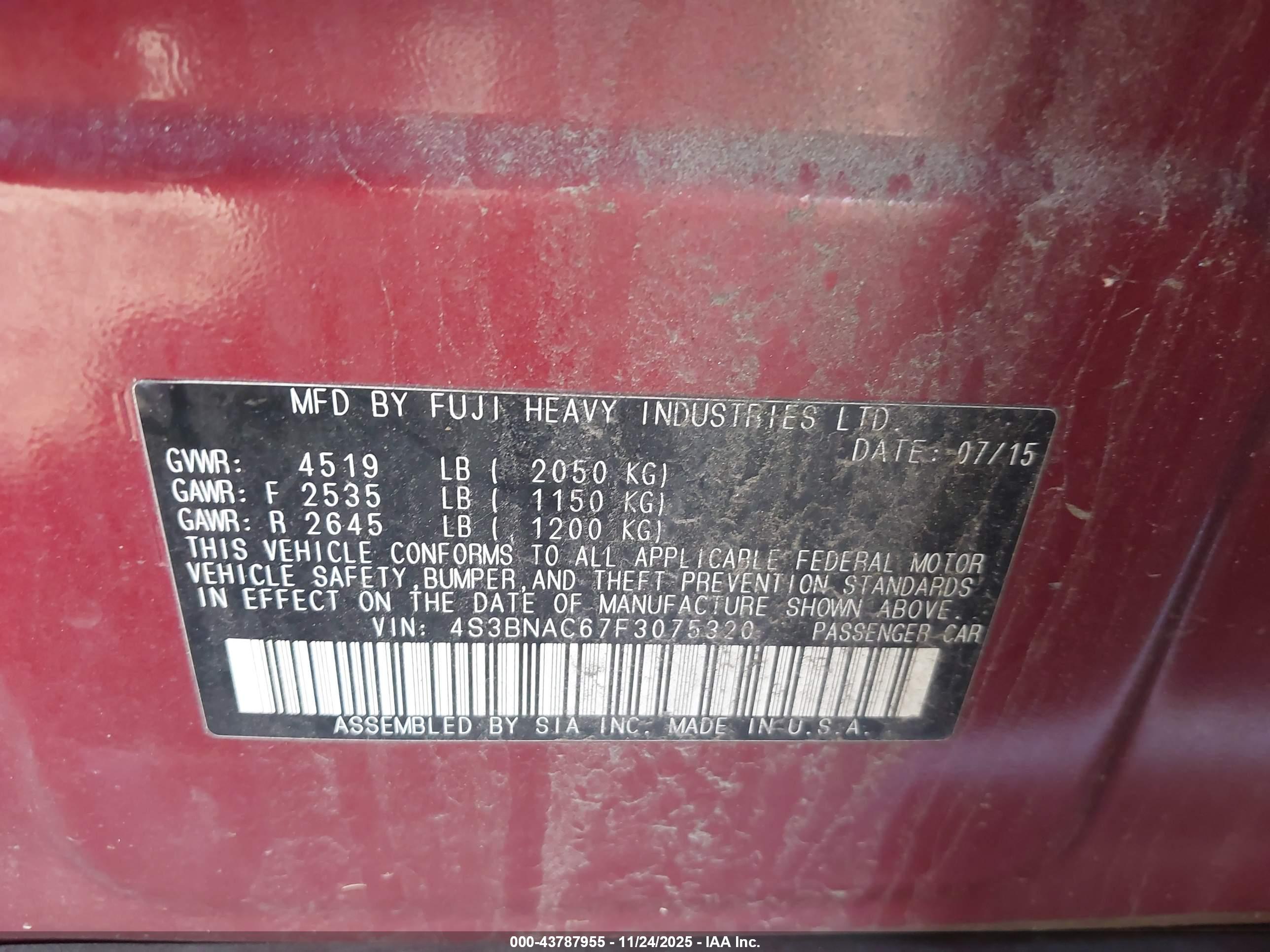 SUBARU LEGACY image 9