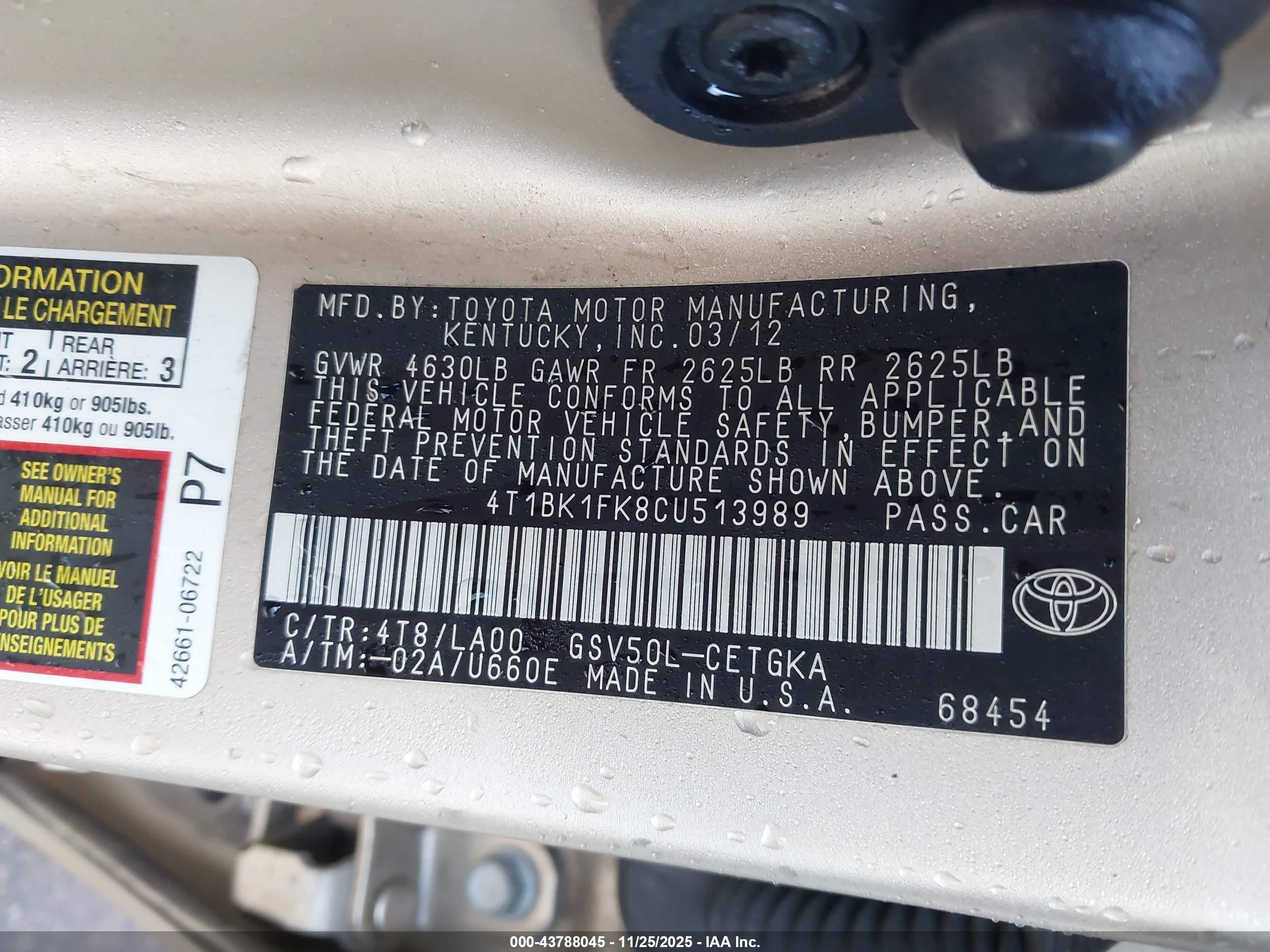 TOYOTA CAMRY image 9