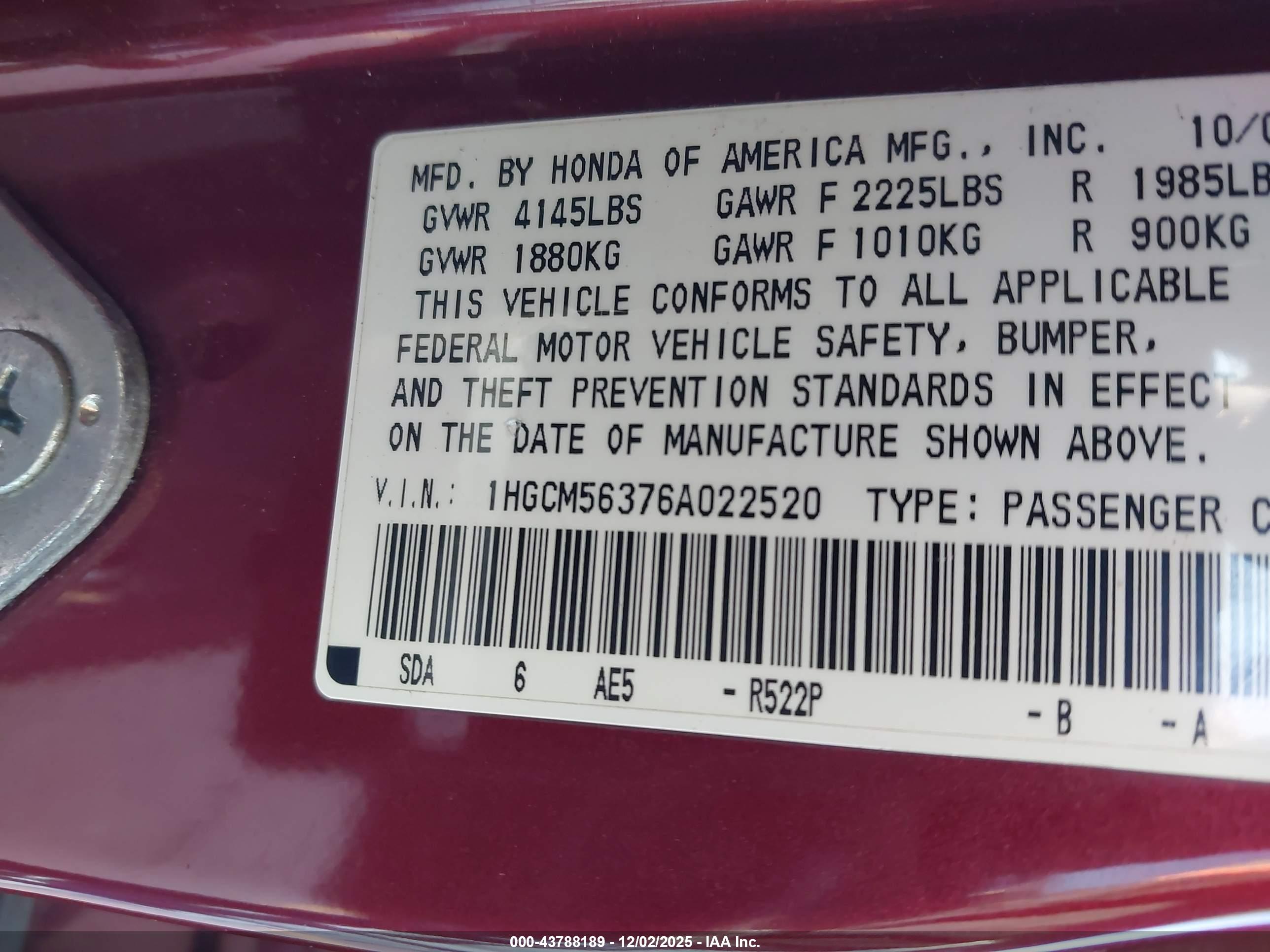HONDA ACCORD image 9