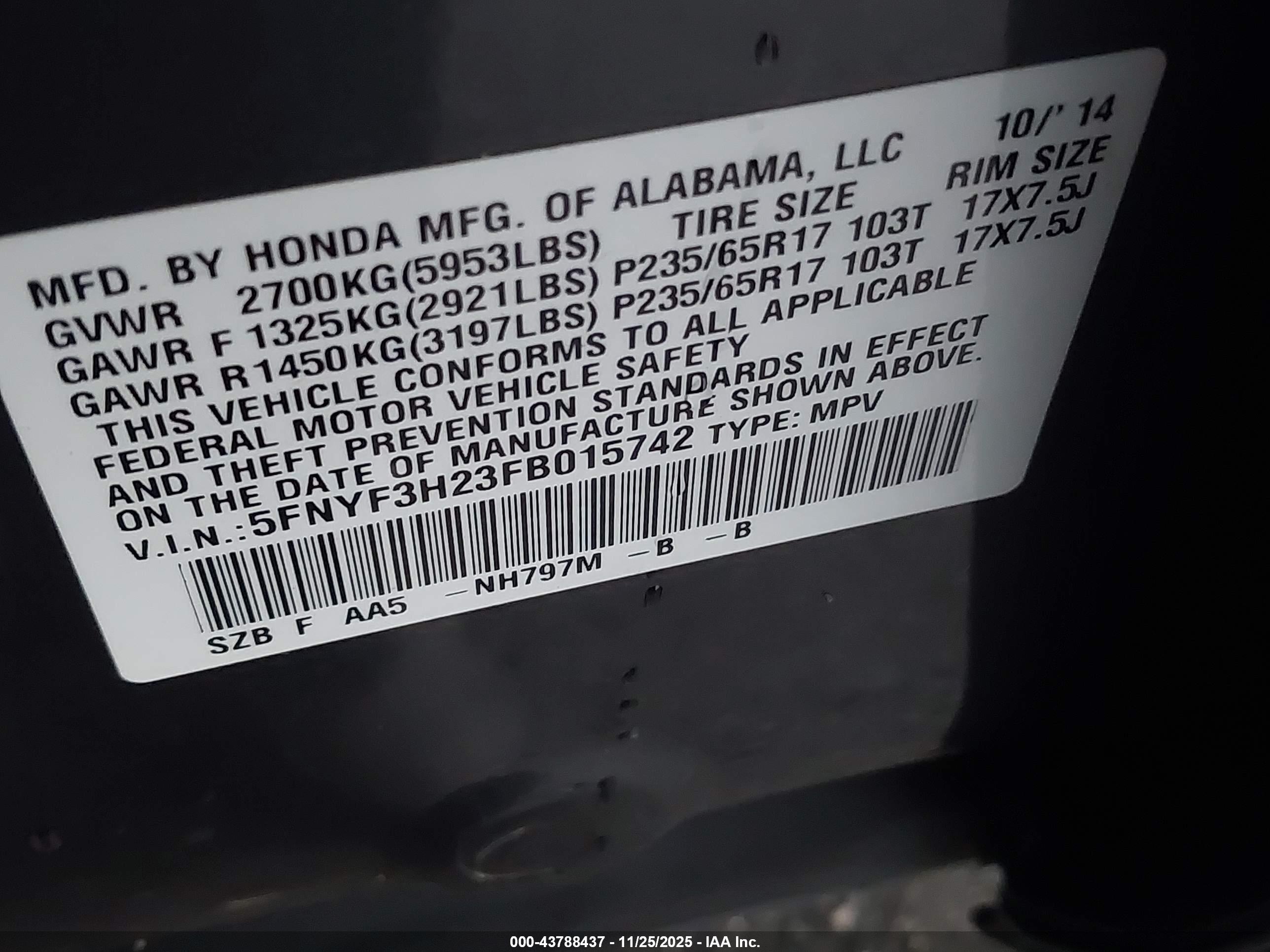 HONDA PILOT image 9