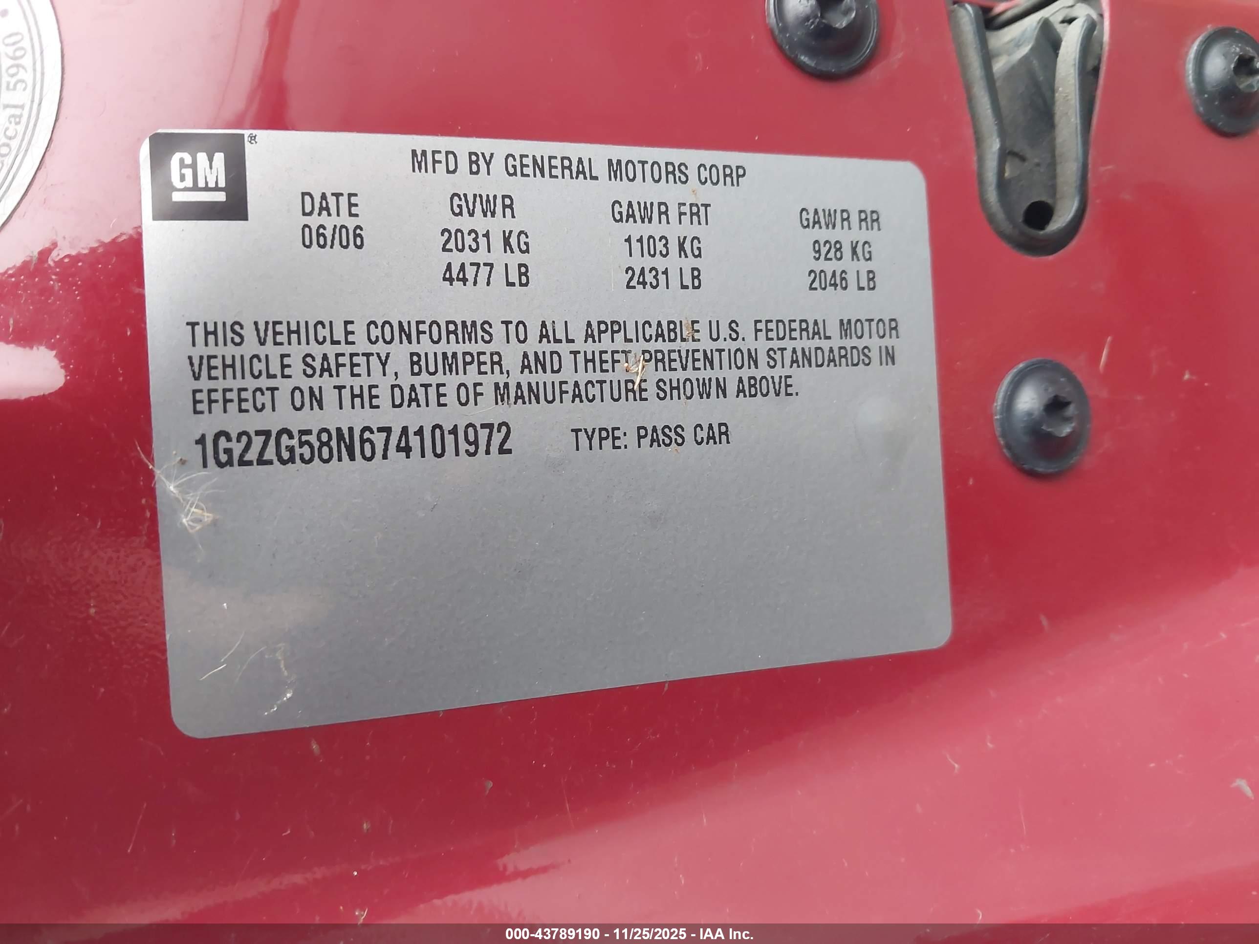 PONTIAC G6 image 9