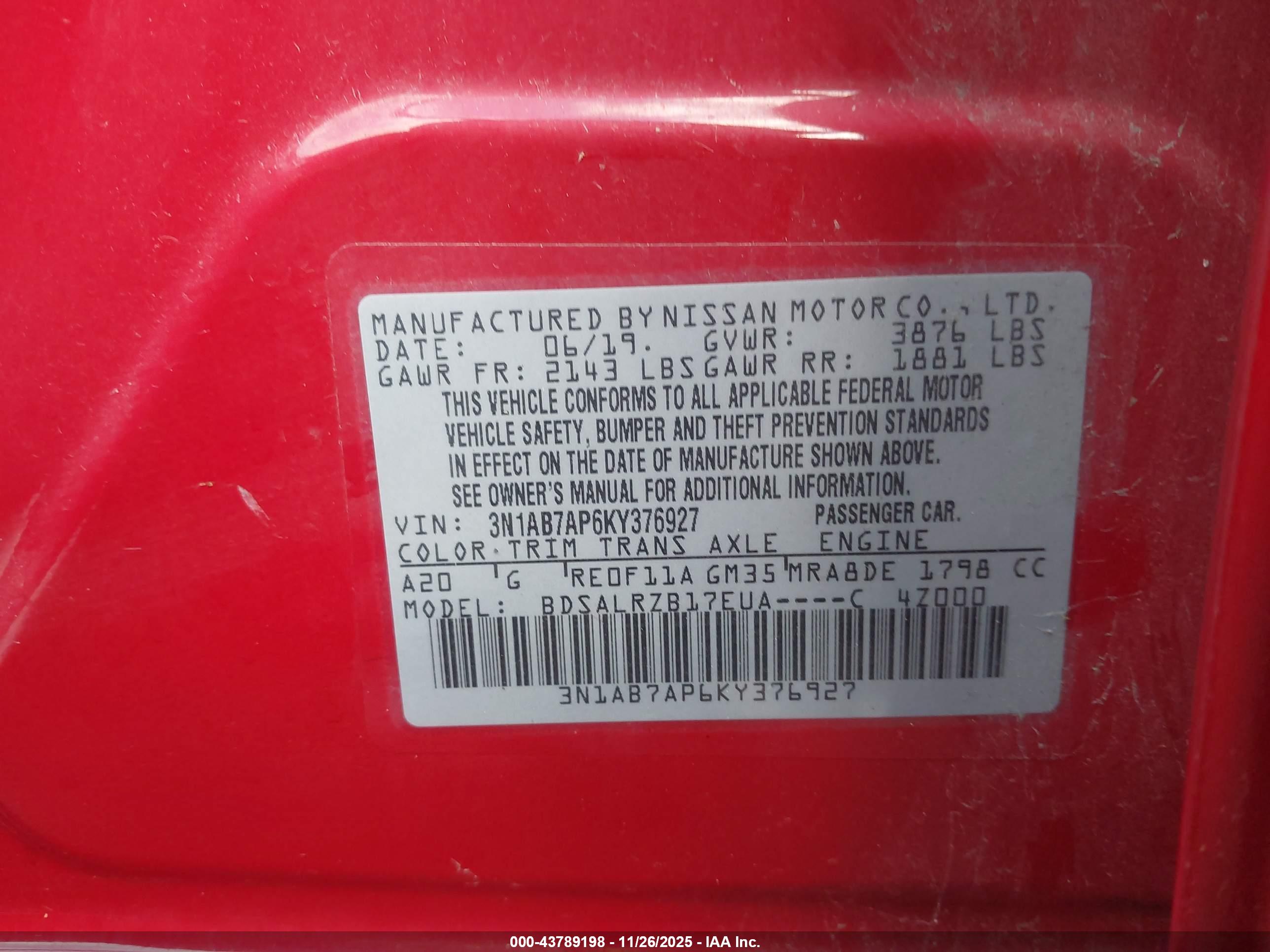 NISSAN SENTRA image 9