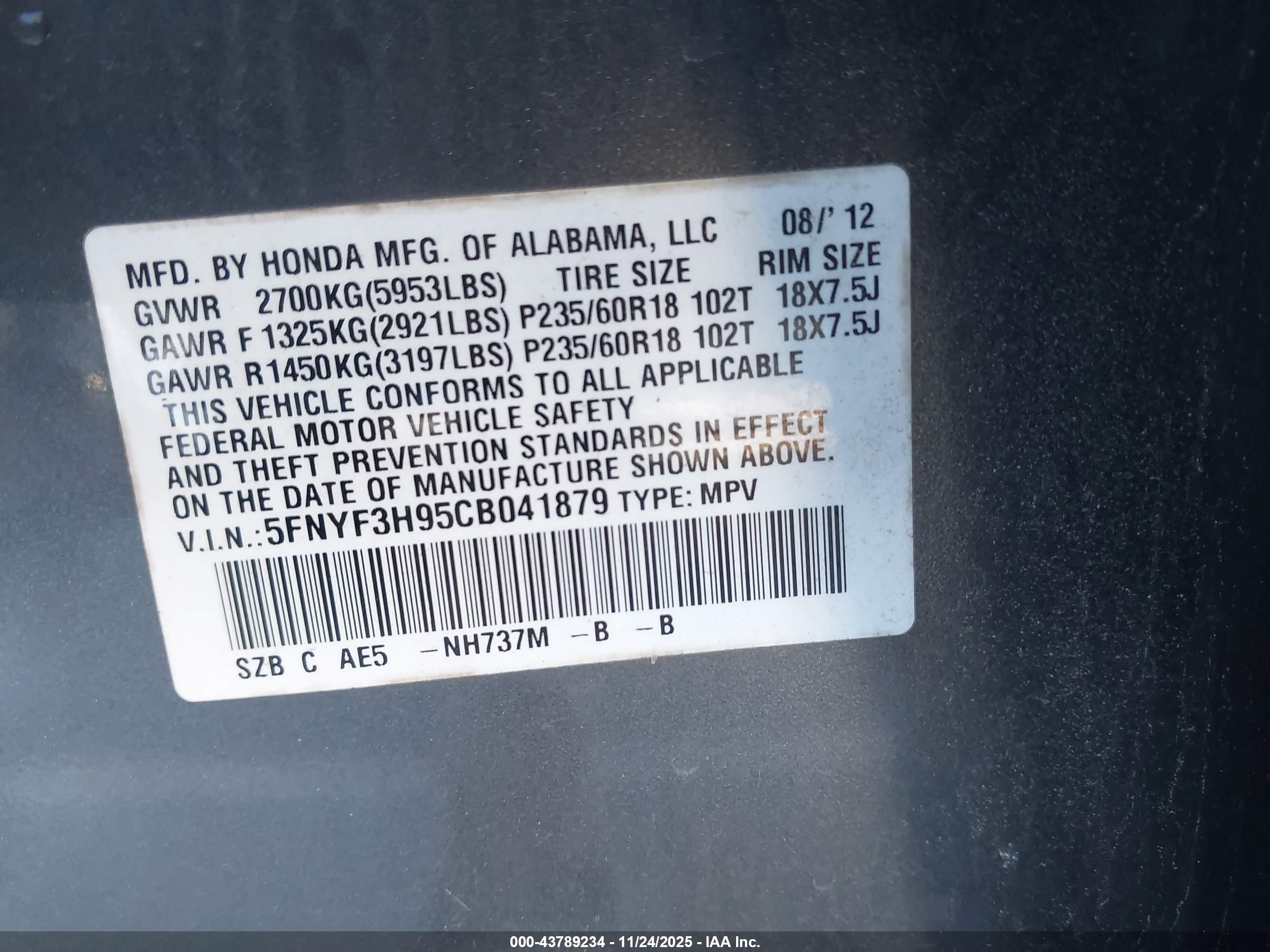 HONDA PILOT image 9