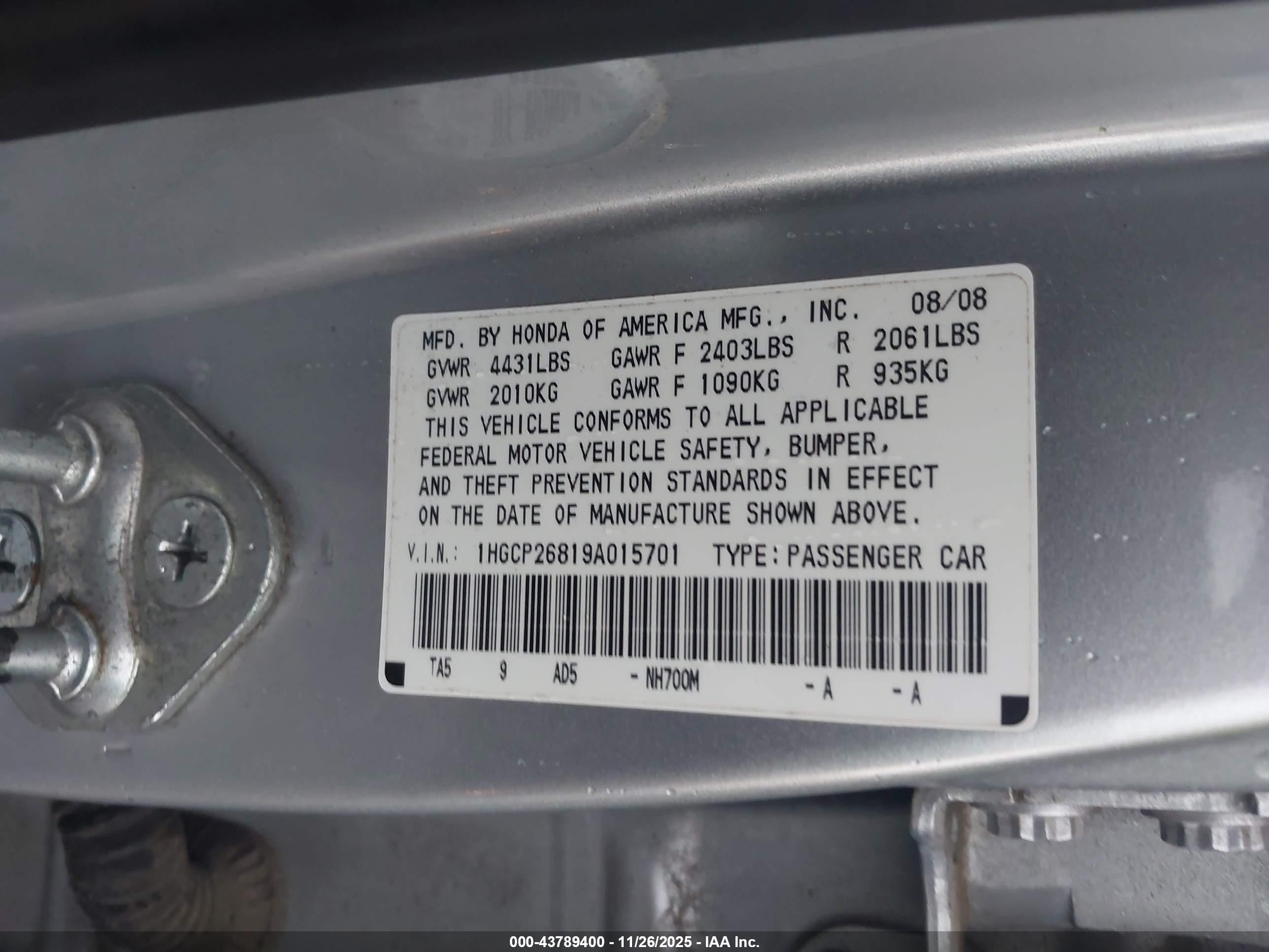 HONDA ACCORD image 9