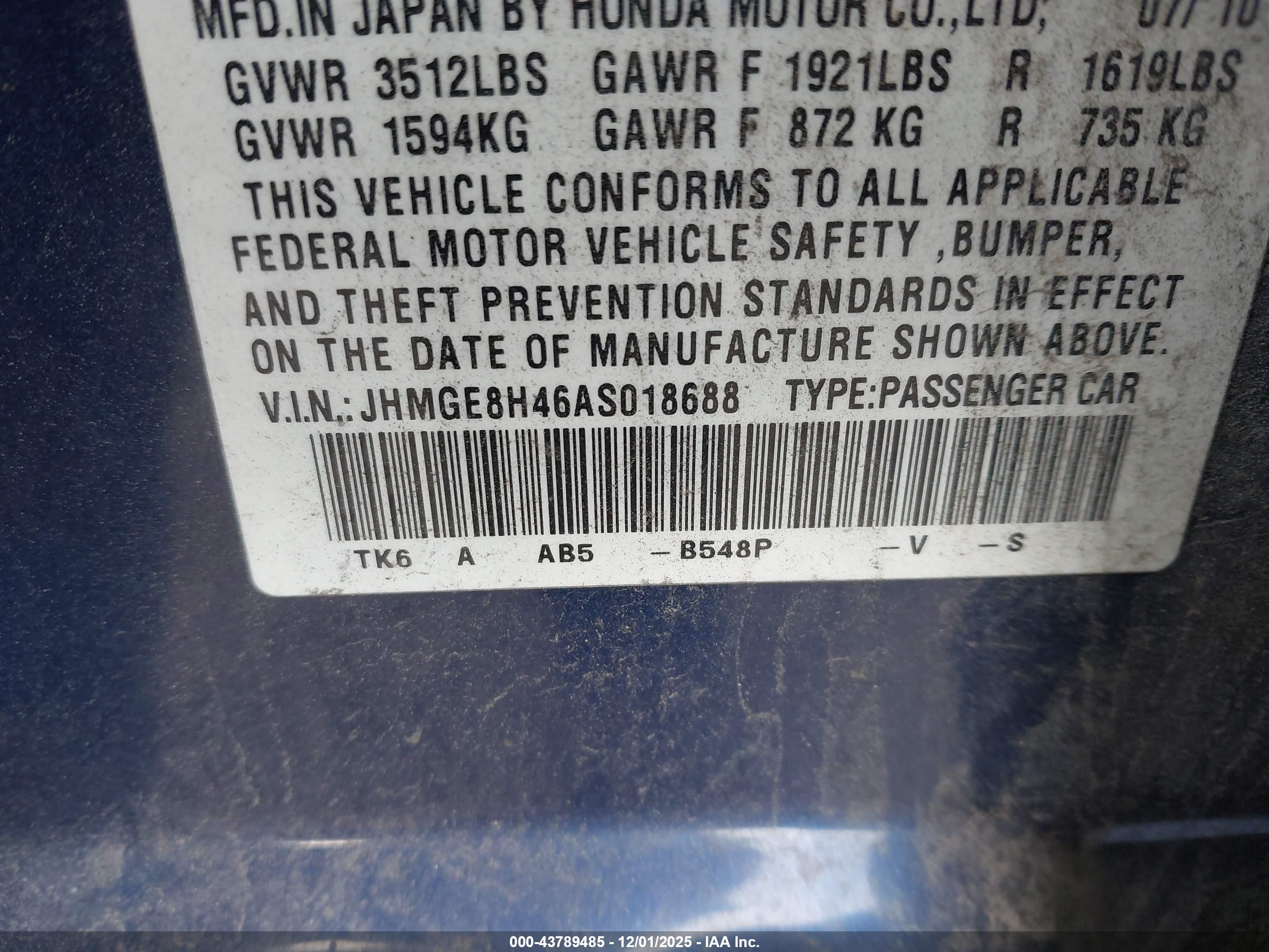 HONDA FIT image 9