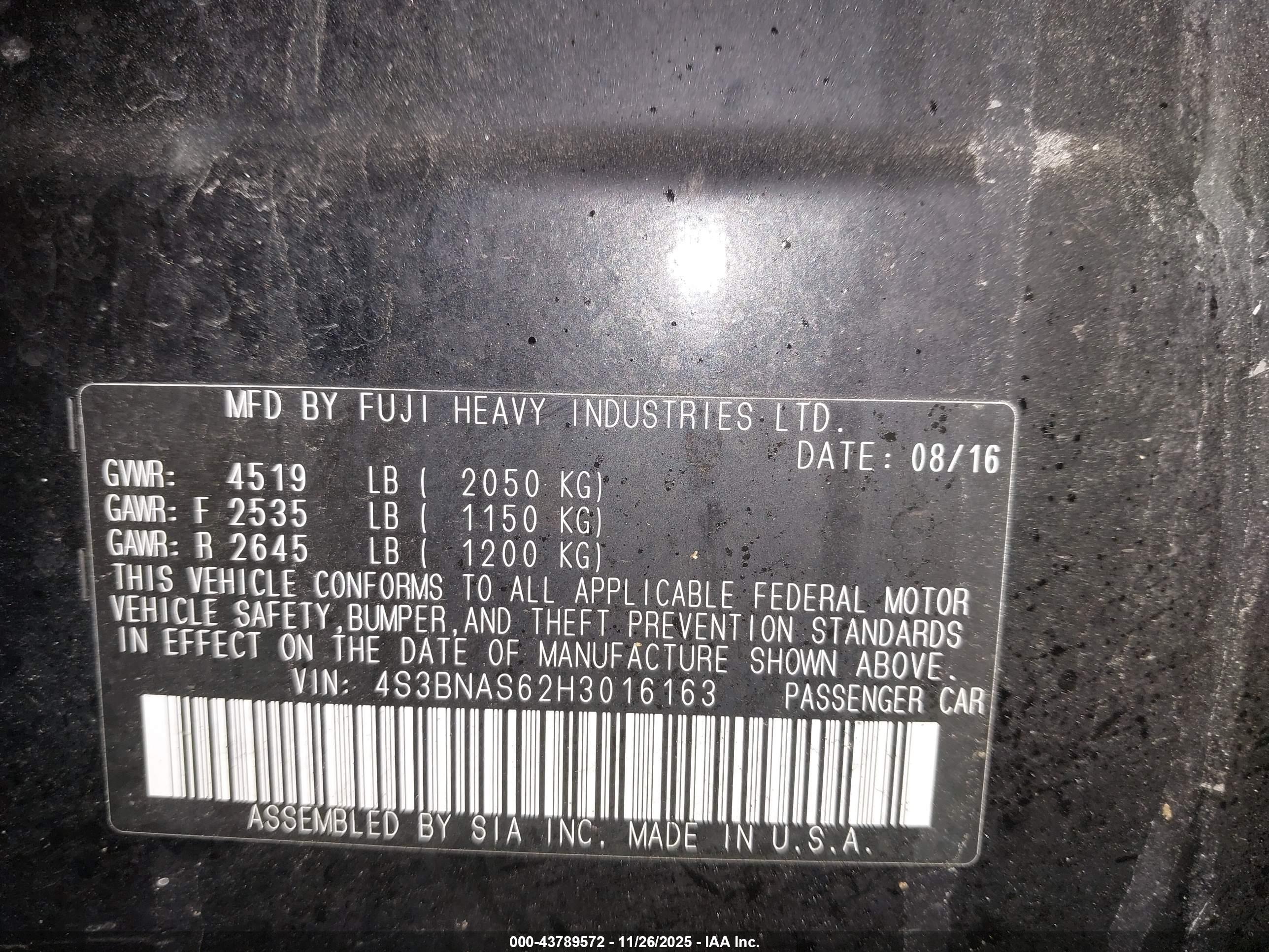 SUBARU LEGACY image 9