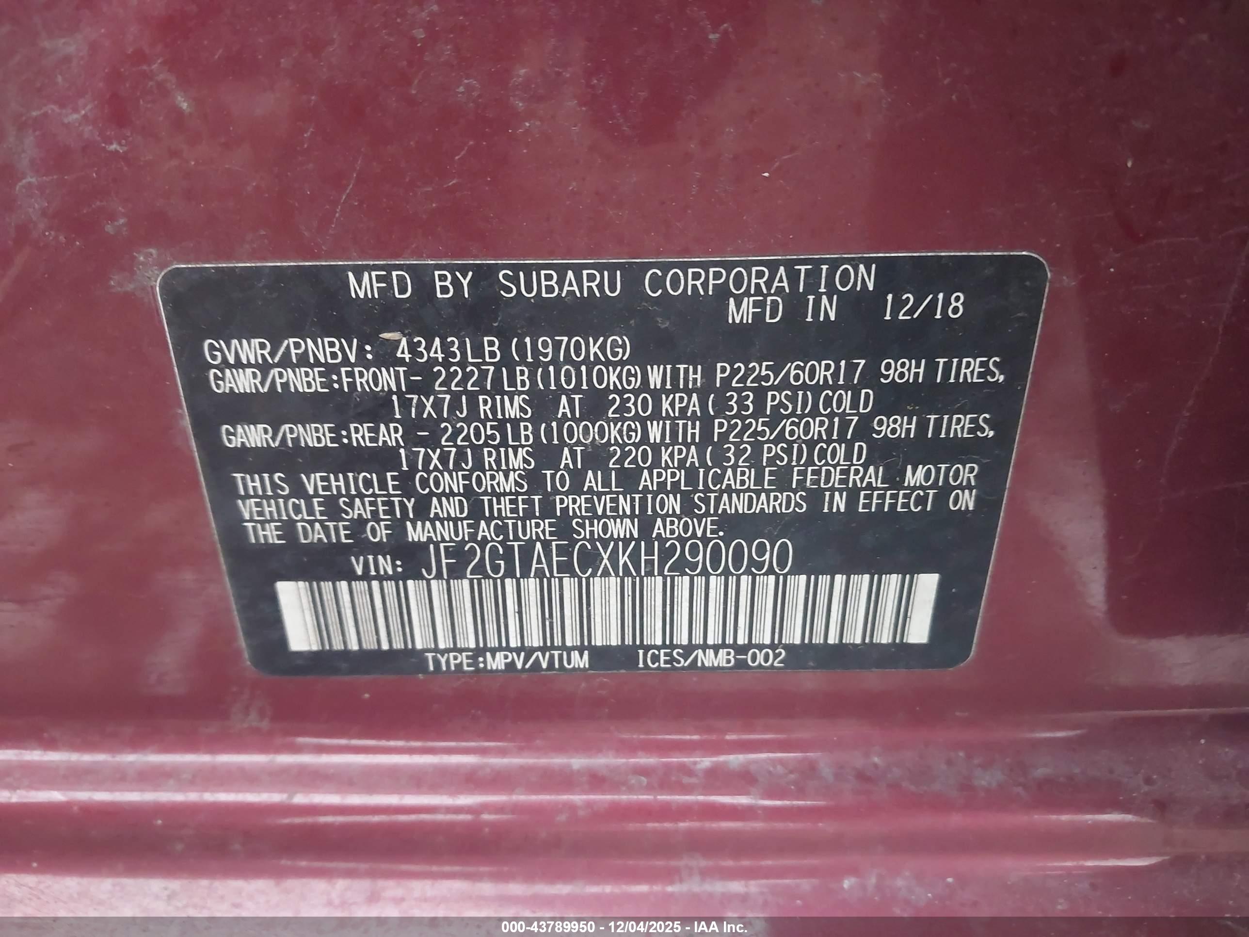 SUBARU CROSSTREK image 9