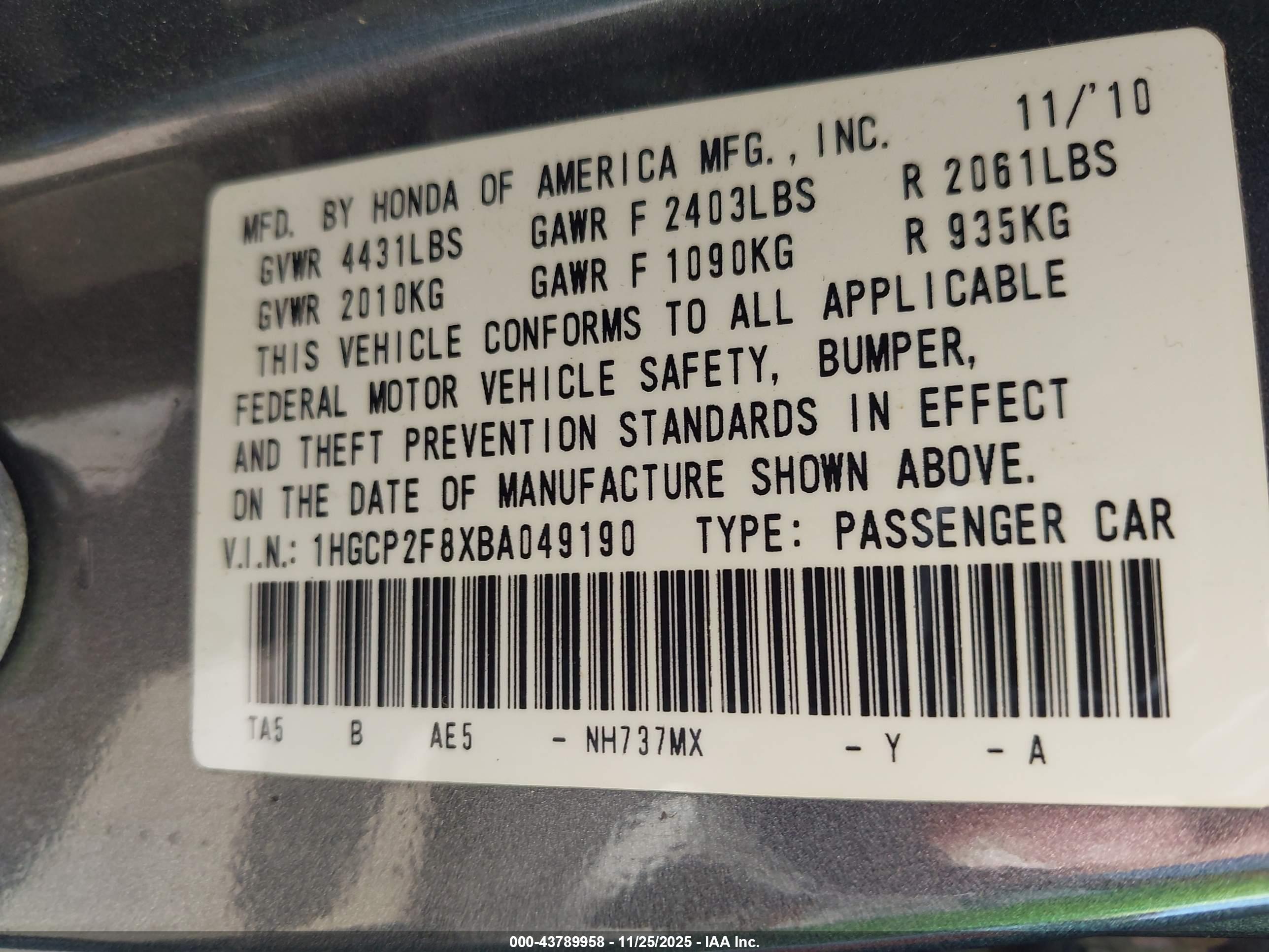 HONDA ACCORD image 9