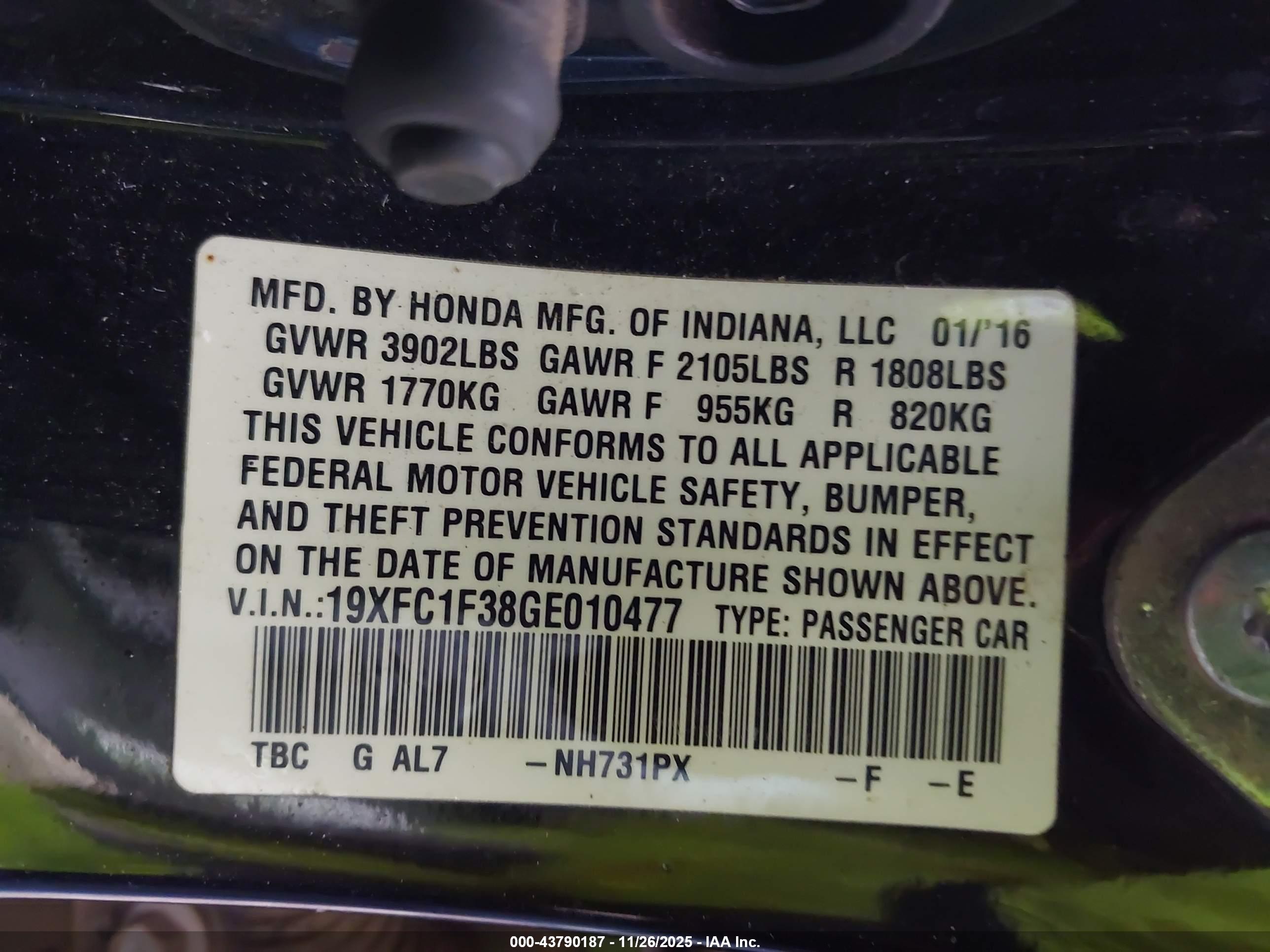 HONDA CIVIC image 9
