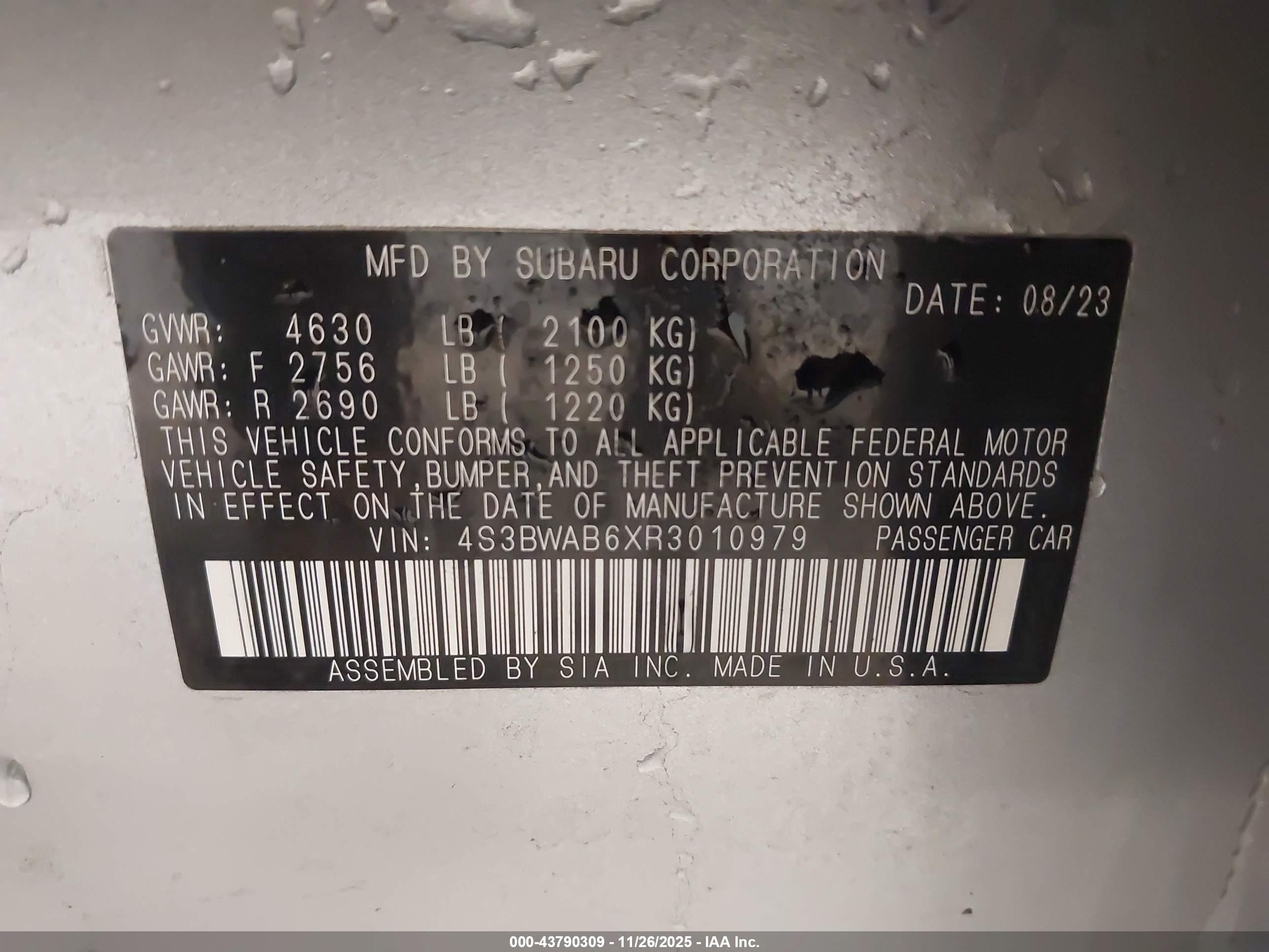 SUBARU LEGACY image 9