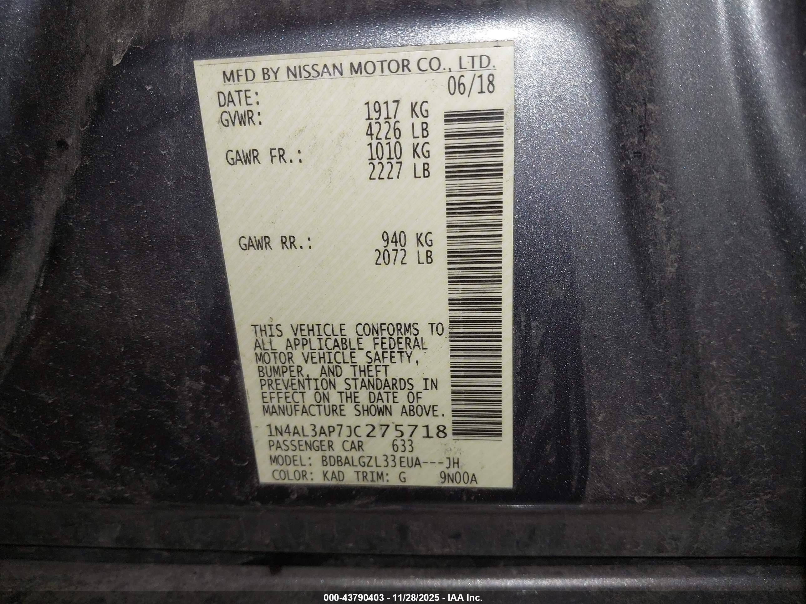 NISSAN ALTIMA image 9
