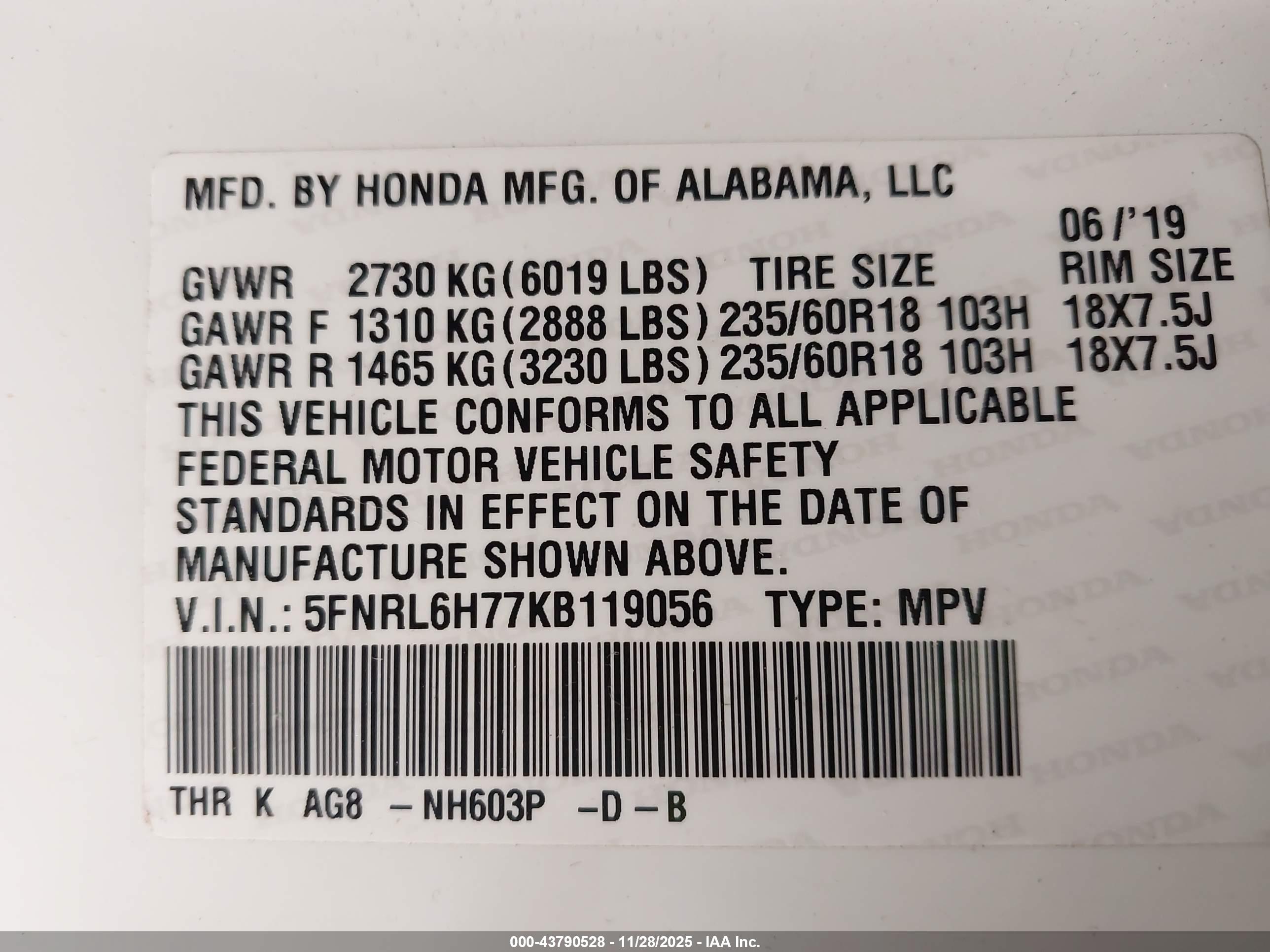 HONDA ODYSSEY image 9