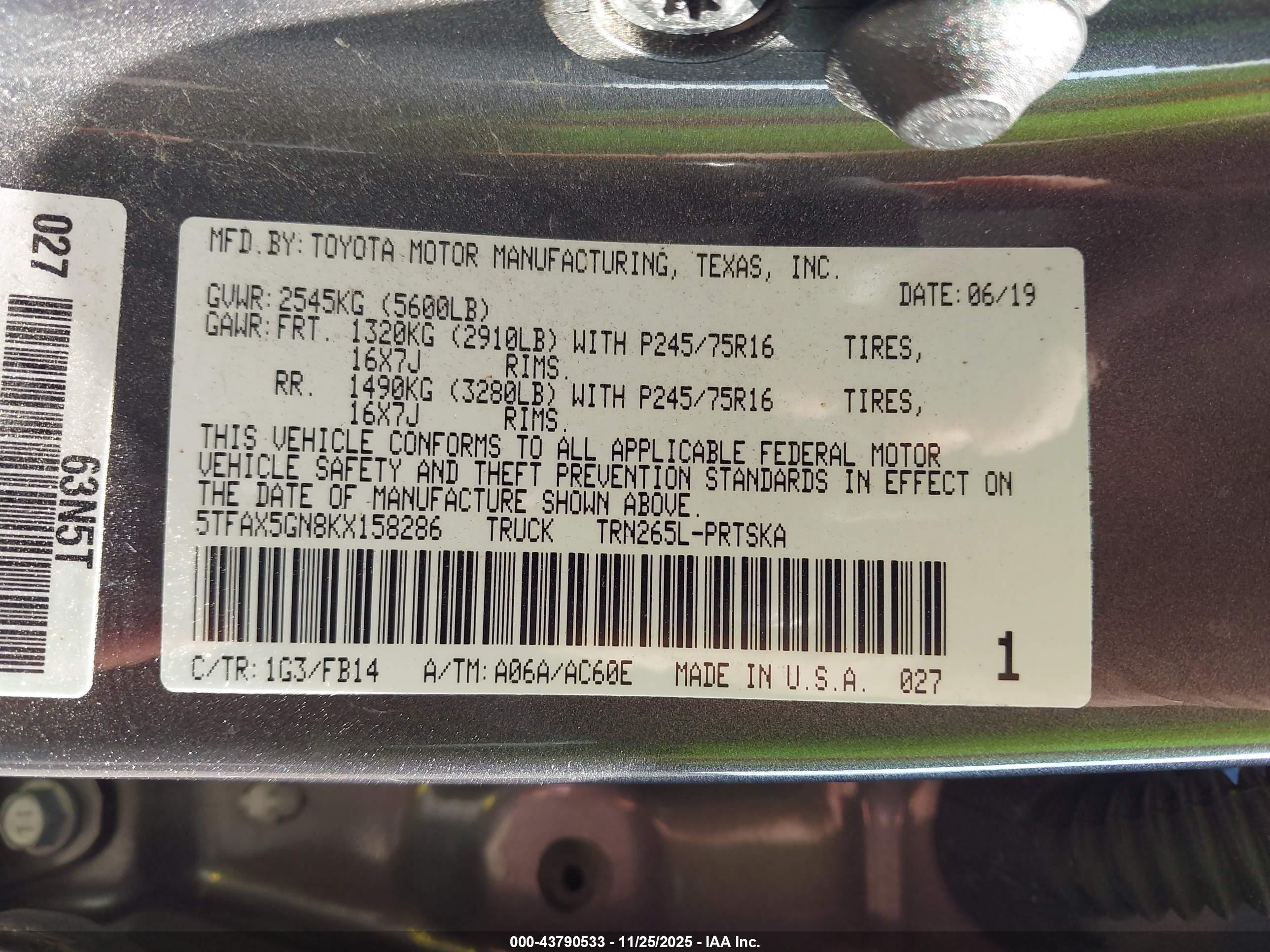 TOYOTA TACOMA image 9
