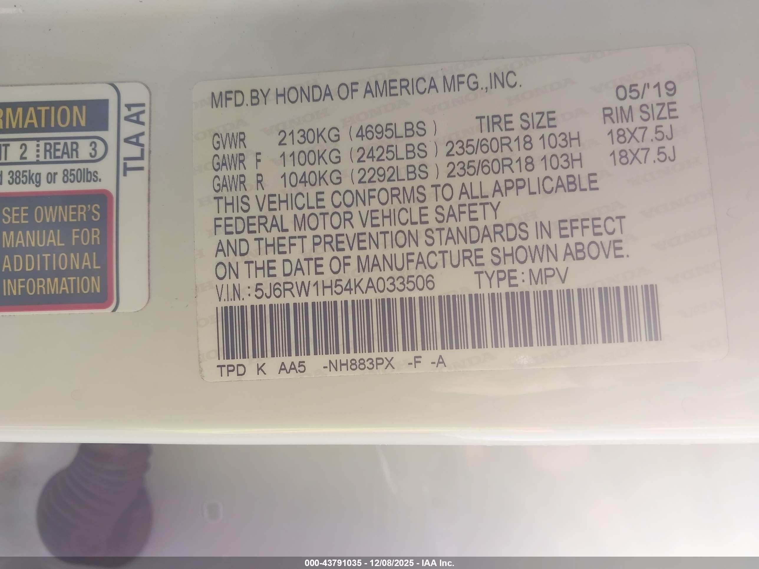HONDA CR-V image 9