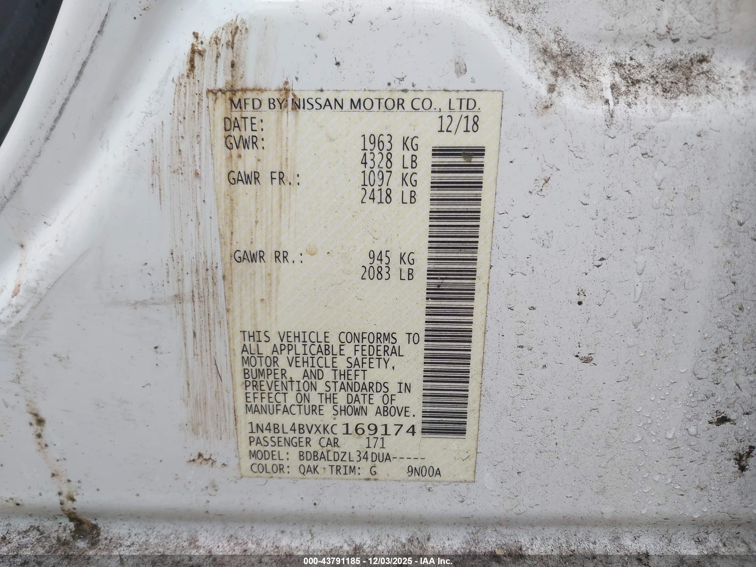 NISSAN ALTIMA image 9