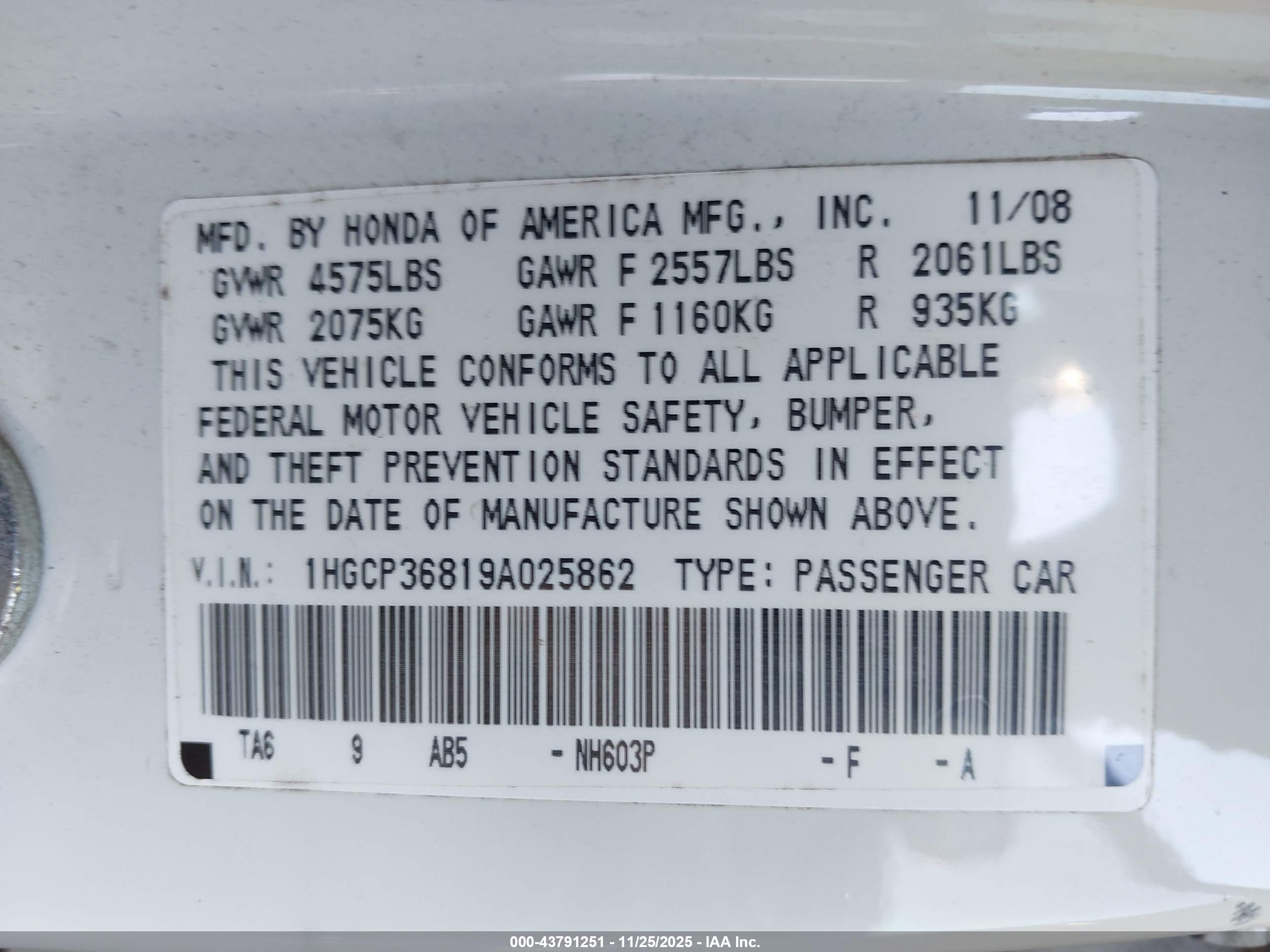 HONDA ACCORD image 9