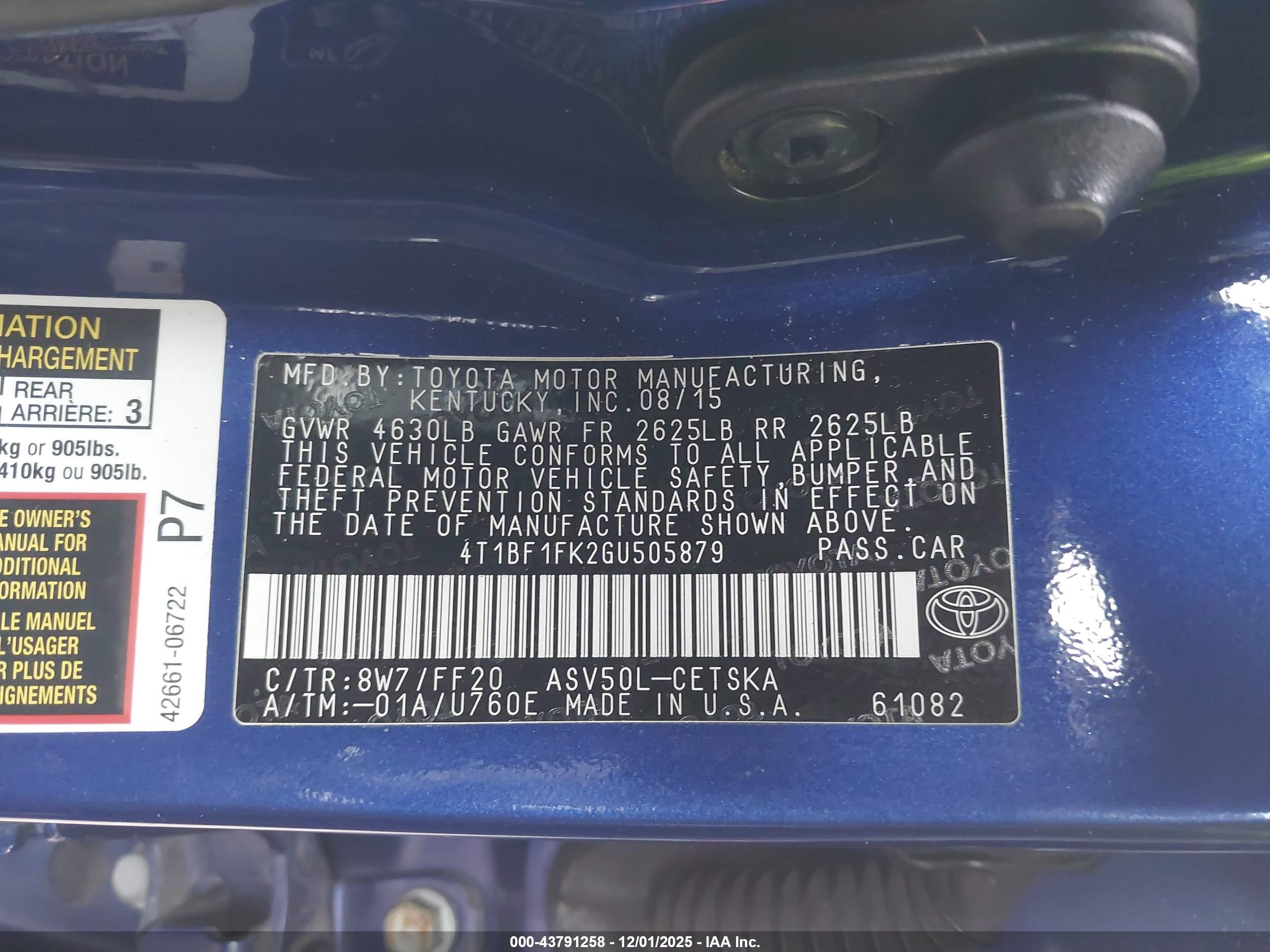 TOYOTA CAMRY image 9