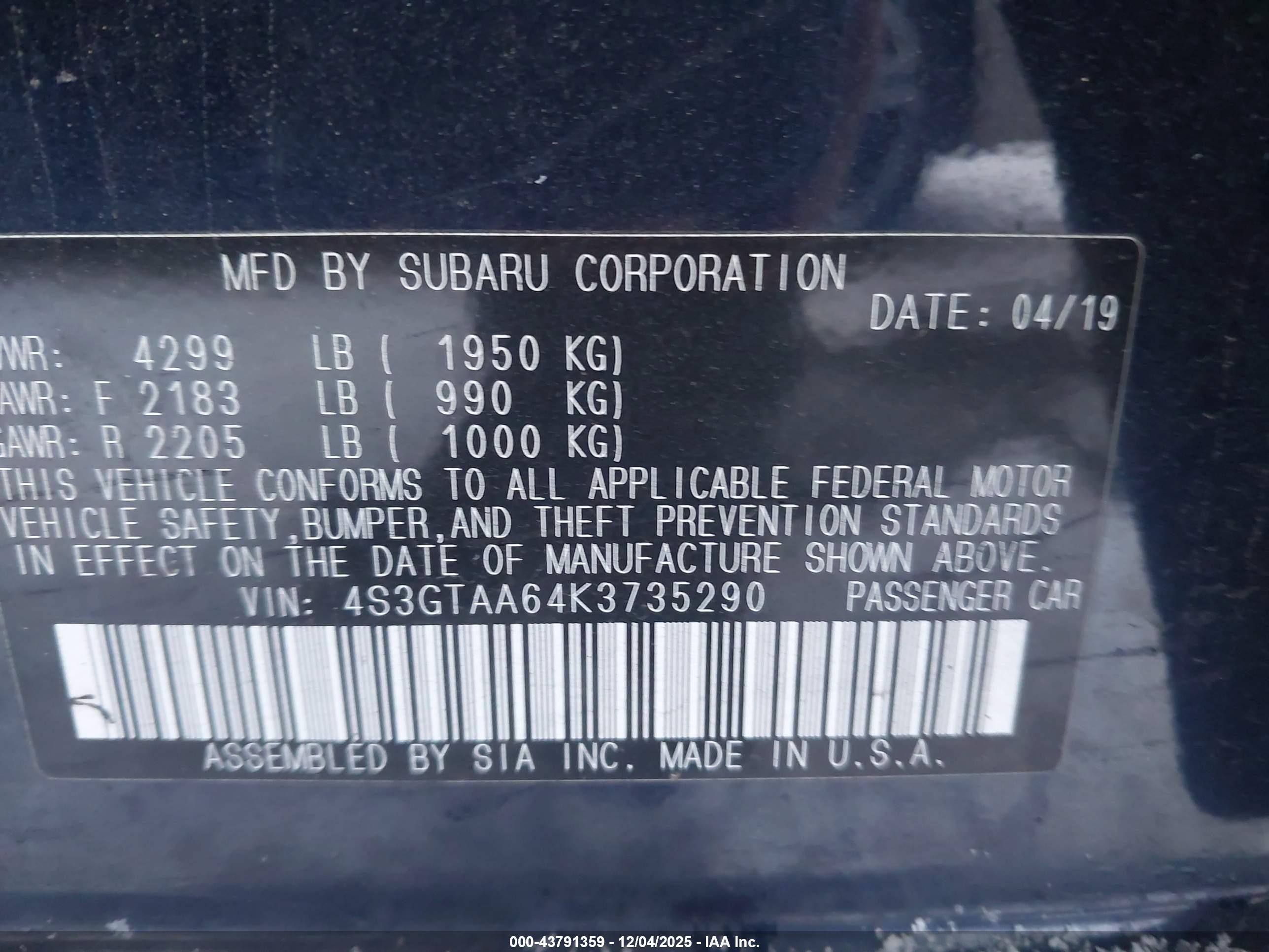 SUBARU IMPREZA image 9