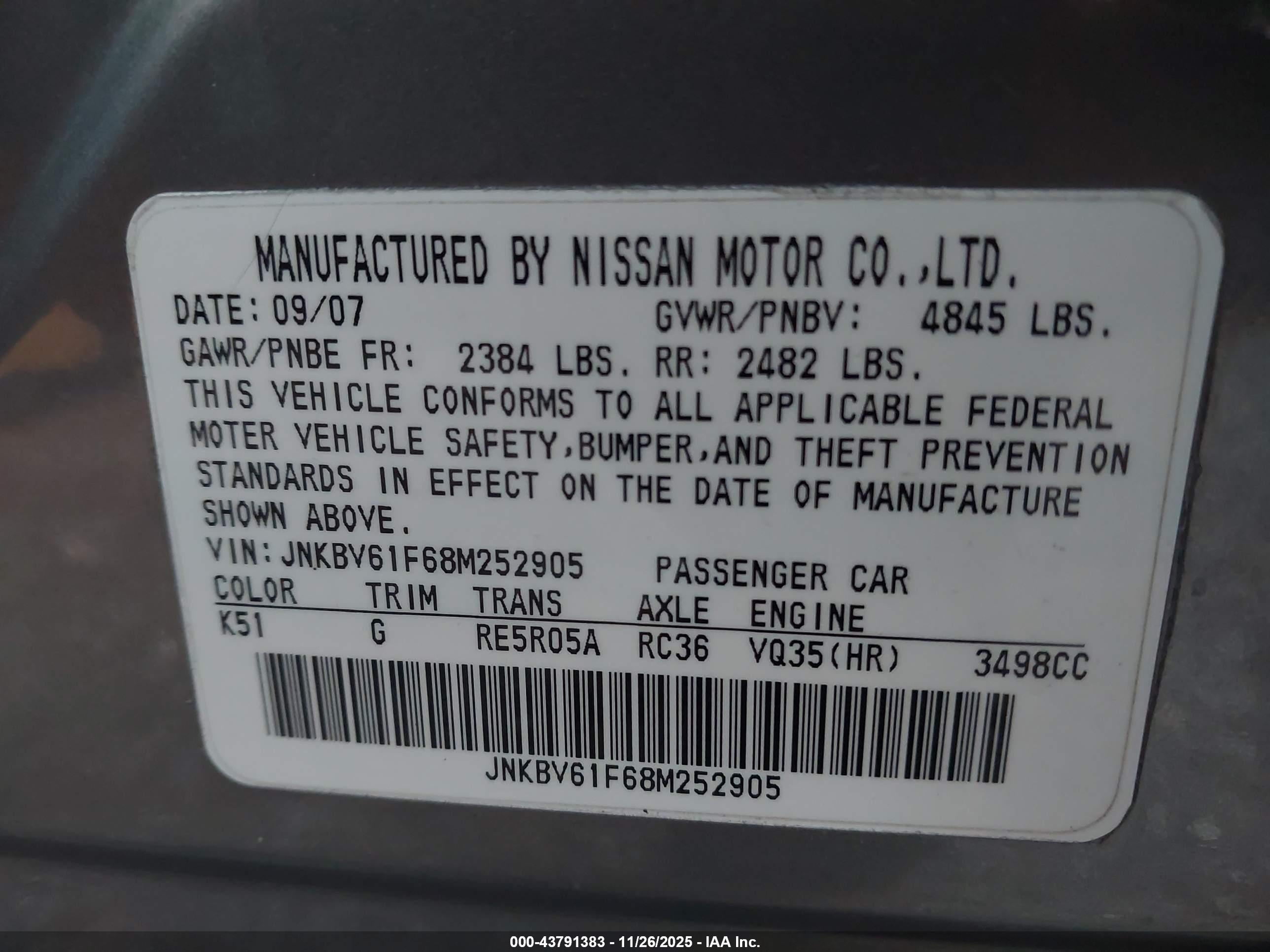 INFINITI G35X image 9