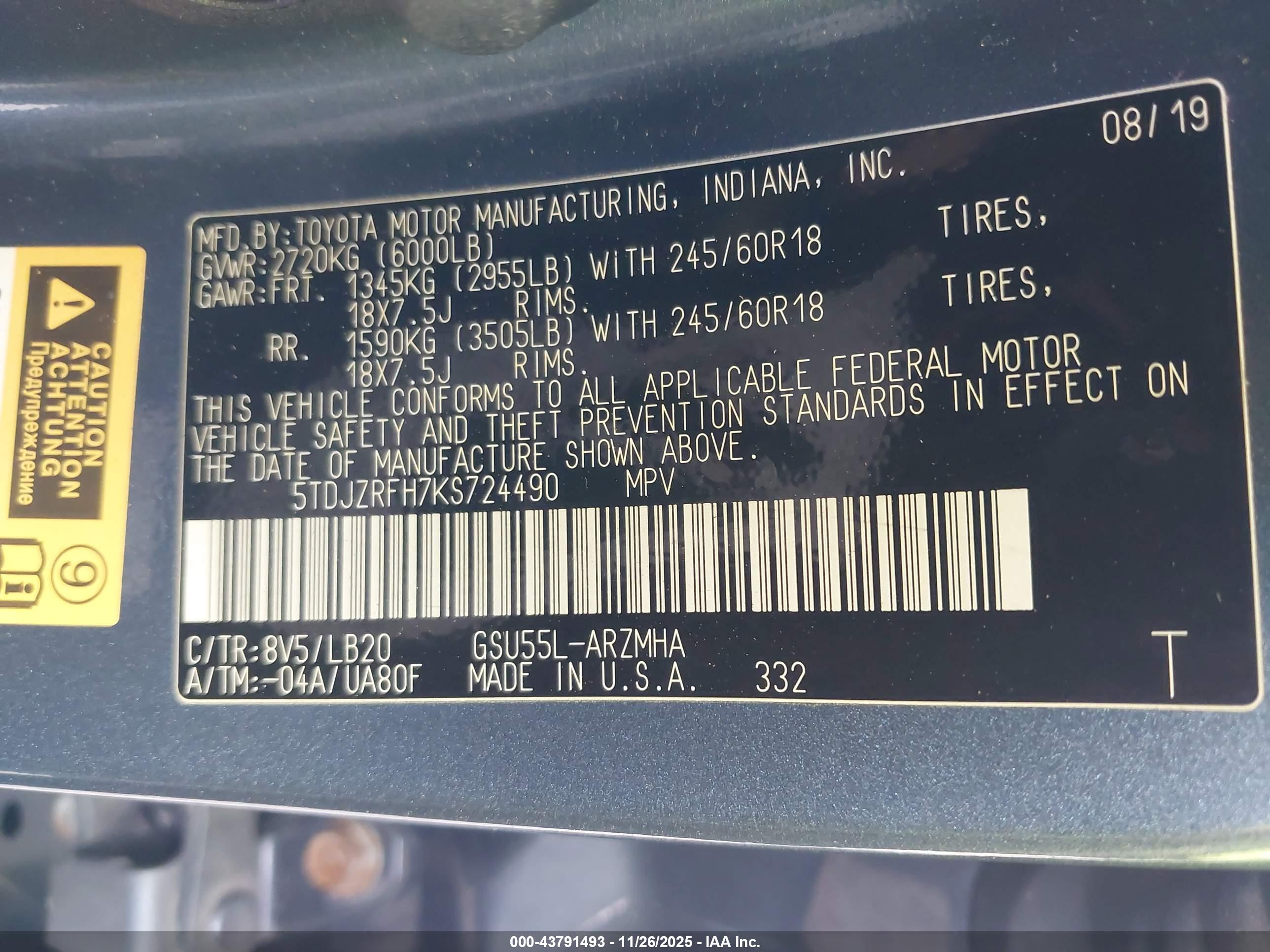TOYOTA HIGHLANDER image 9
