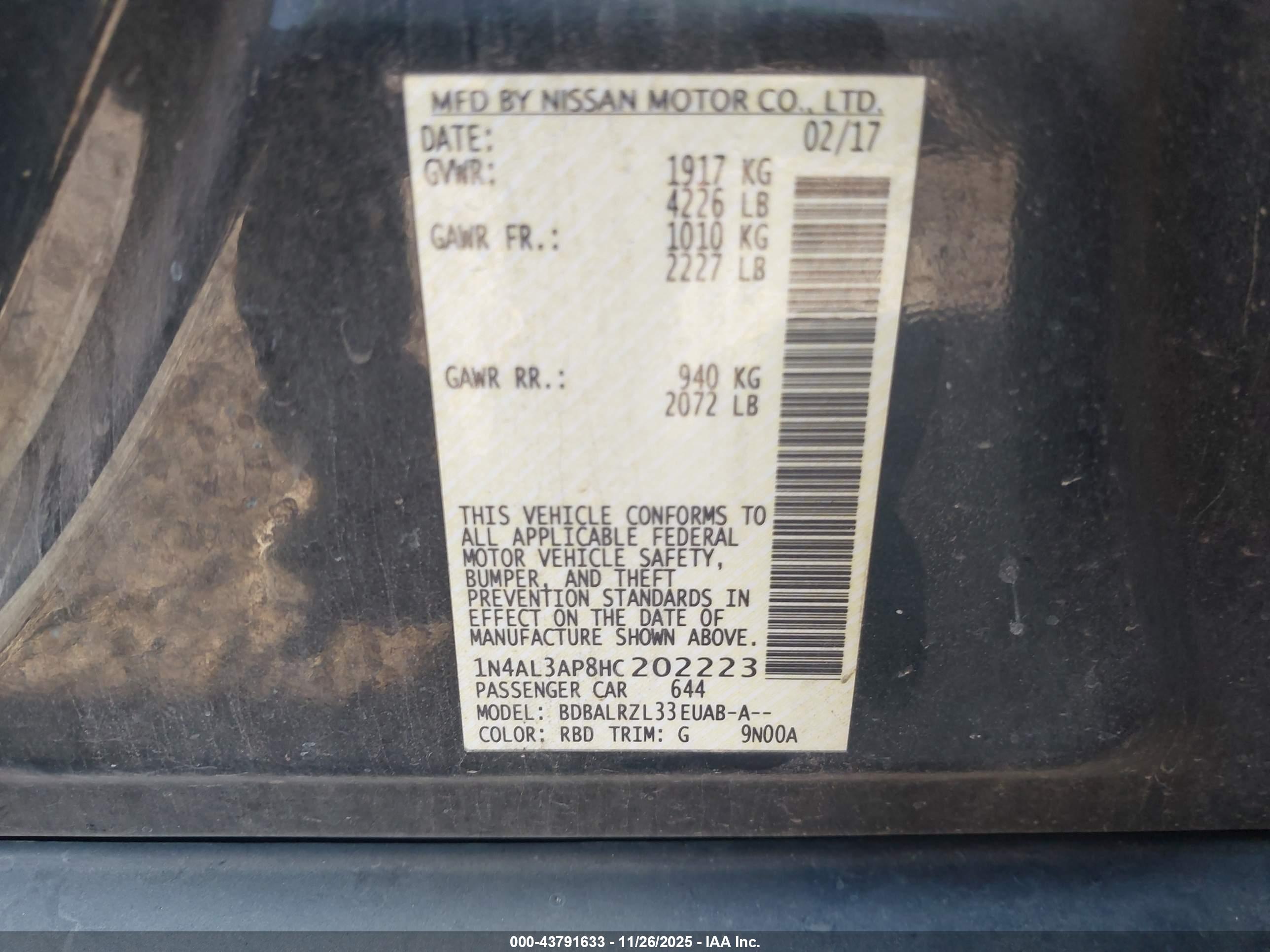 NISSAN ALTIMA image 9
