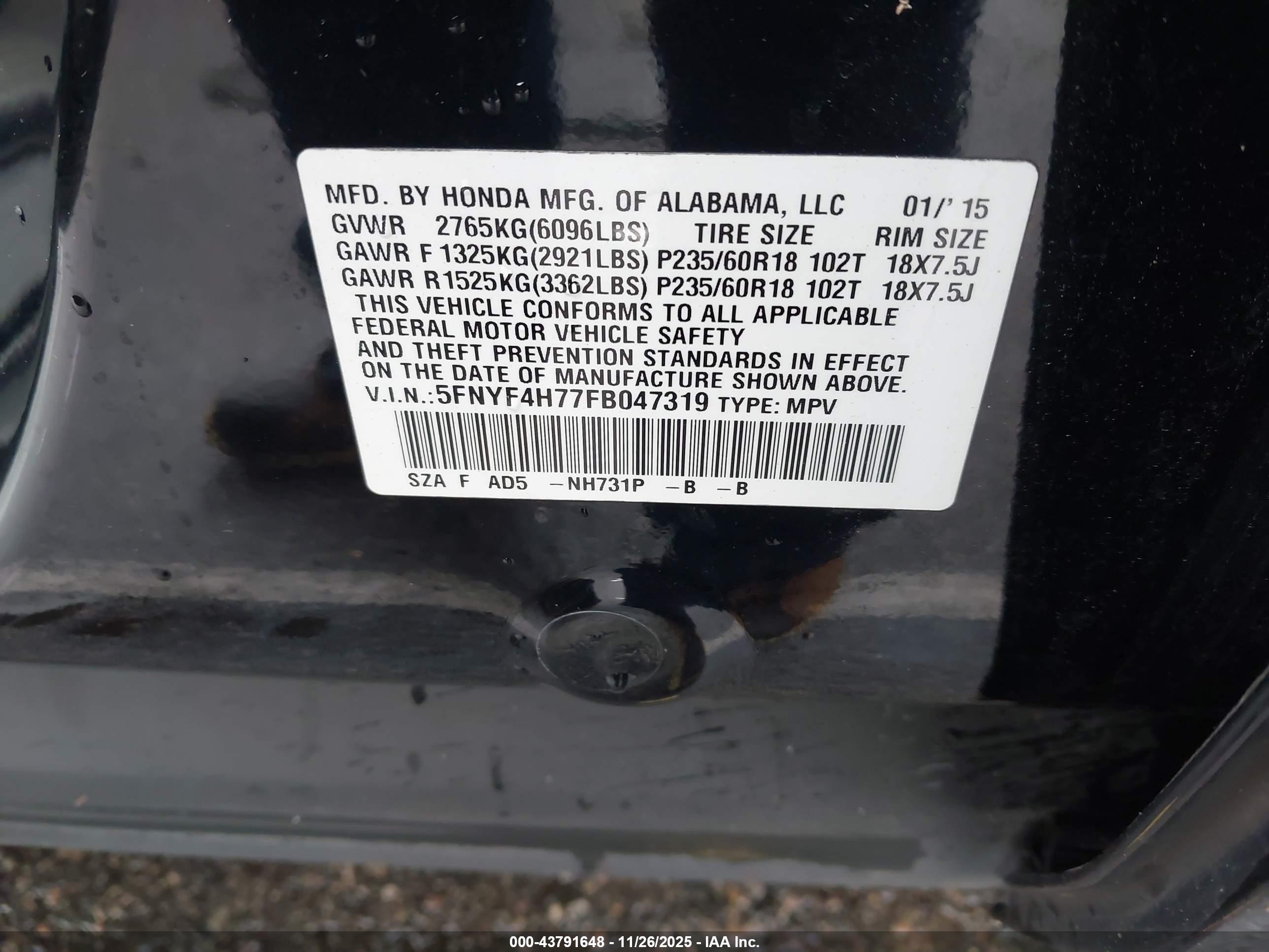 HONDA PILOT image 9